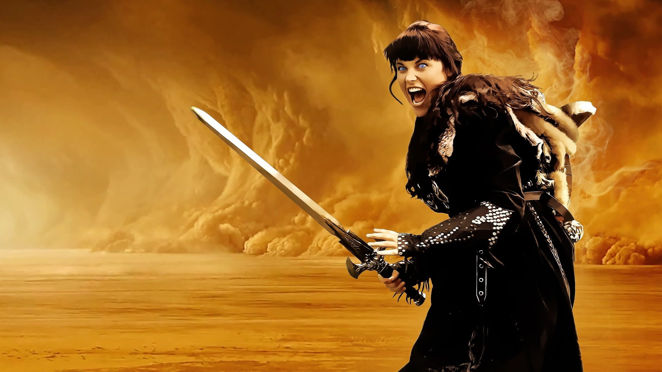 Xena: Warrior Princess (TV Series): The leading character, who shows a great deal of creativity and ingenuity. 2310x1300 HD Wallpaper.