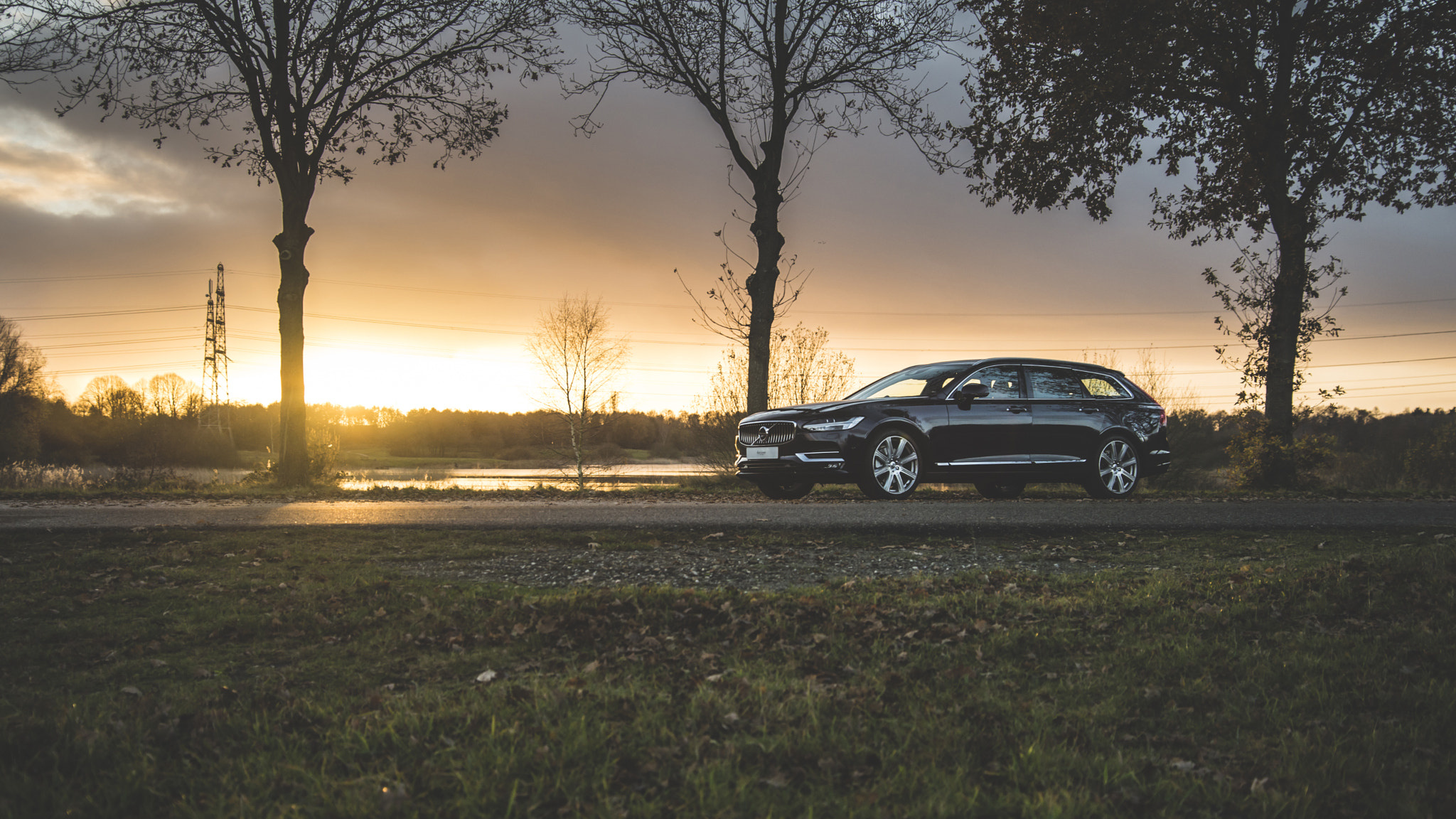 Volvo V90, Auto lover's dream, CC model, Stunning sunset backdrop, 2050x1160 HD Desktop