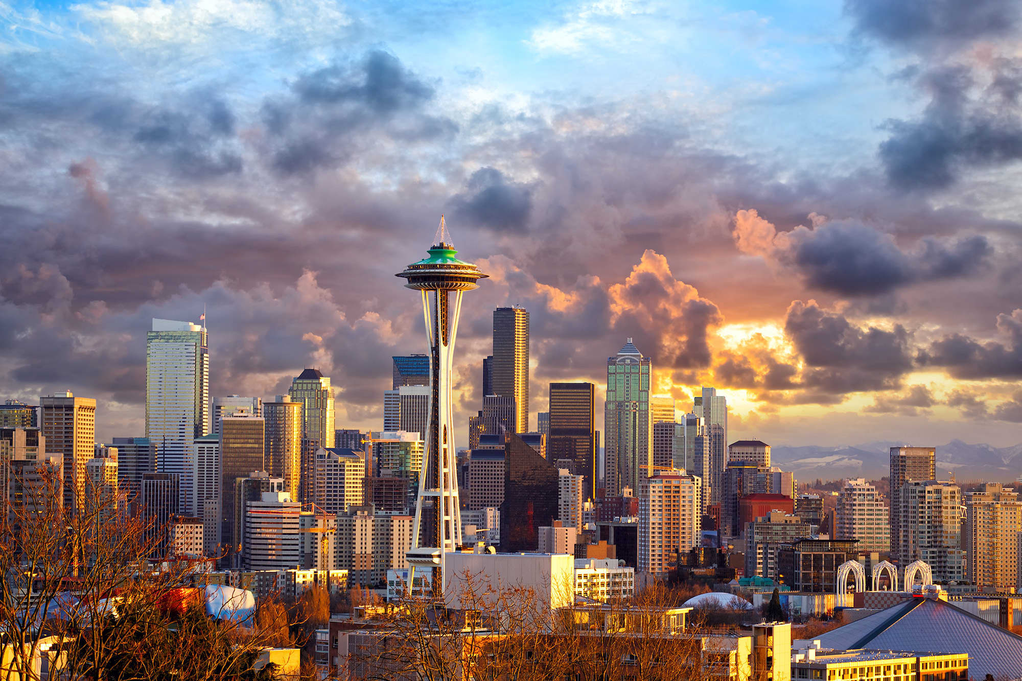 Seattle Skyline, Amazon, Changing cityscape, Urban development, 2000x1340 HD Desktop