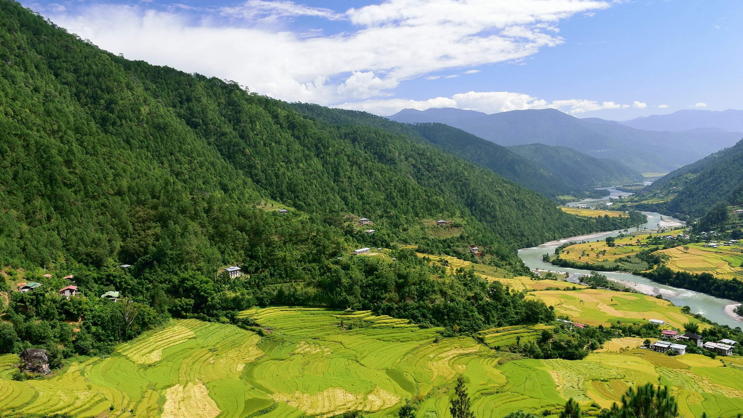 Paro Valley, Bhutan, Classic Bhutan, Abercrombie & Kent, 2560x1440 HD Desktop