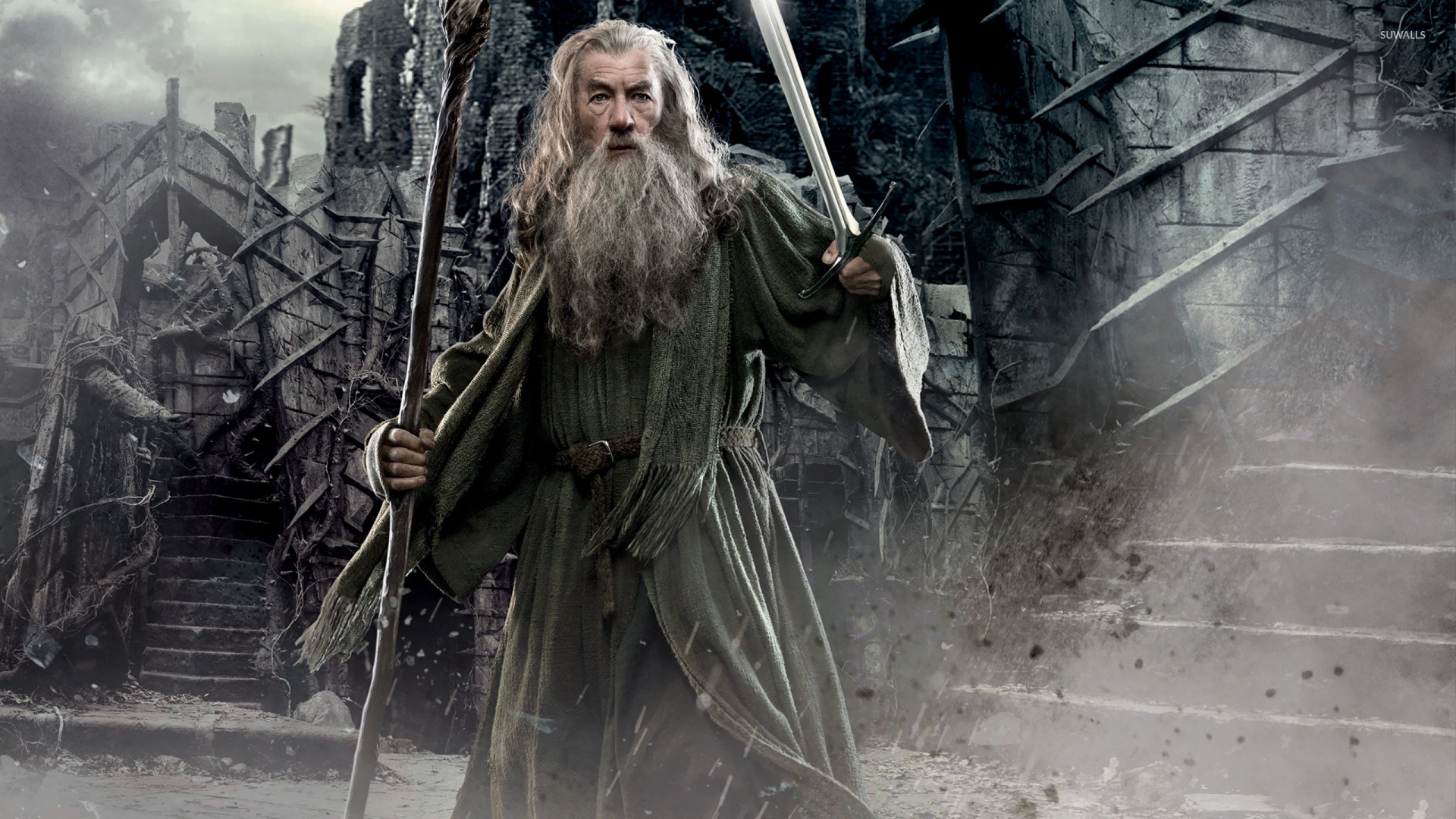 Gandalf the Hobbit, The Desolation of Smaug, Movie wallpaper, Epic adventure, 1920x1080 Full HD Desktop