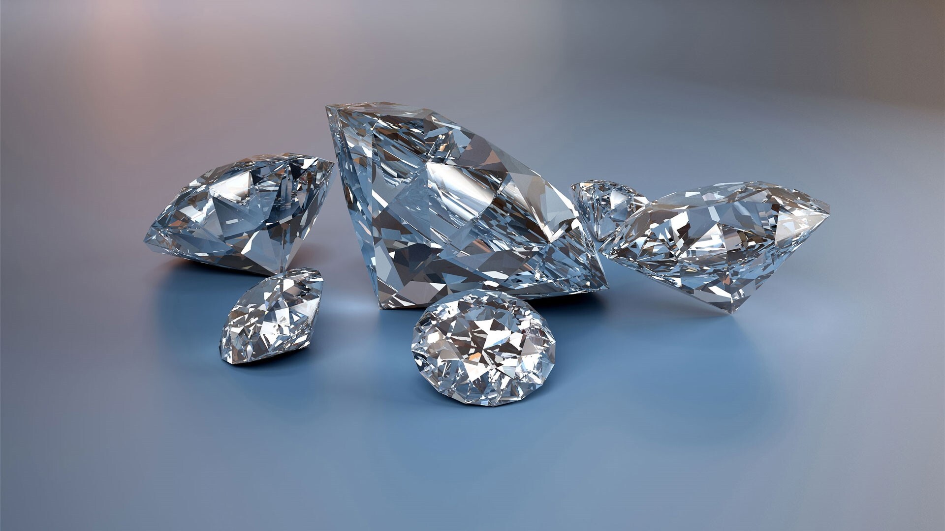 Gemstone: Diamond, A petrified material that when cut and polished can be used in jewelry. 1920x1080 Full HD Wallpaper.