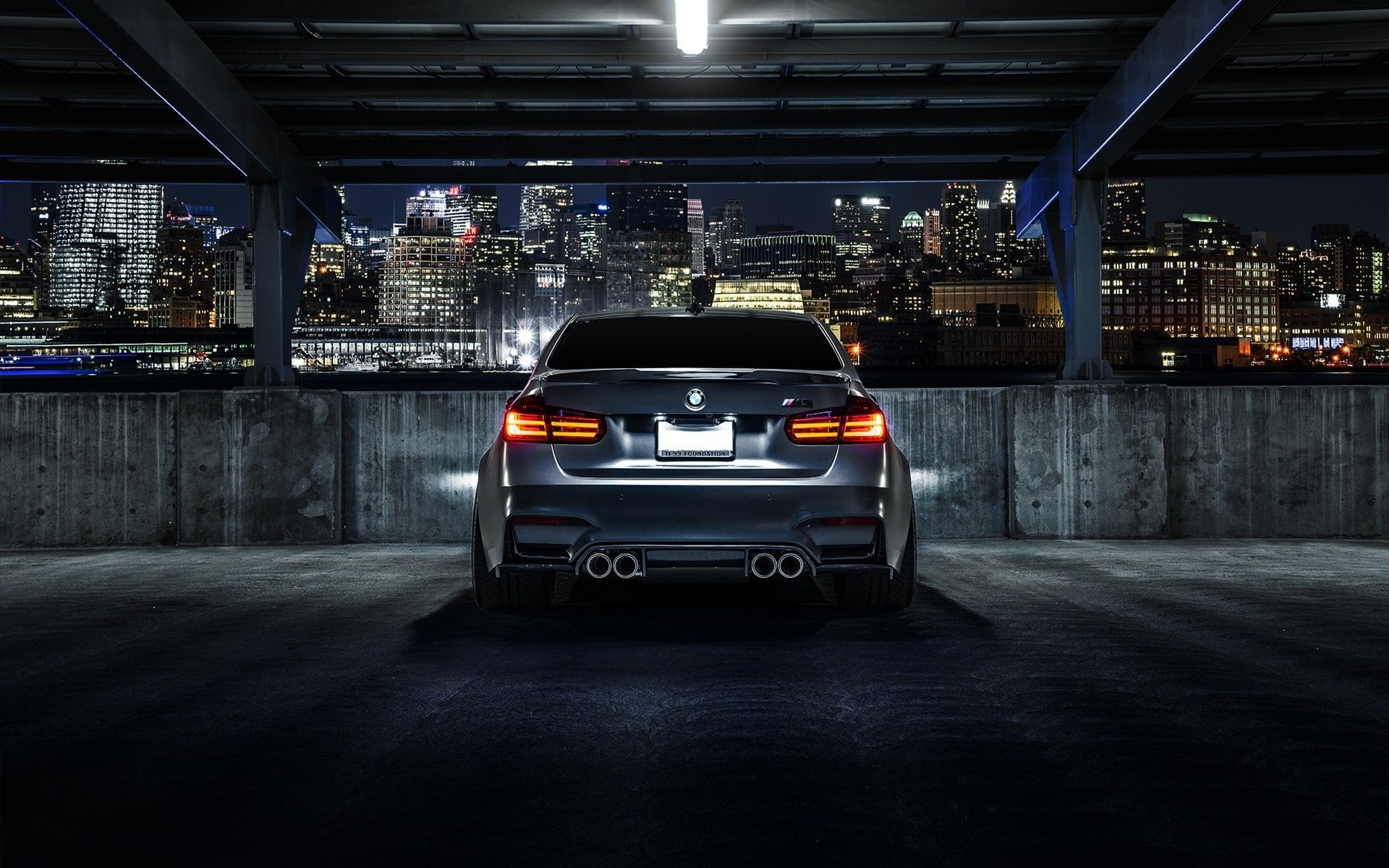 BMW M3, Matte black car, Night city atmosphere, Captivating visuals, 1920x1200 HD Desktop