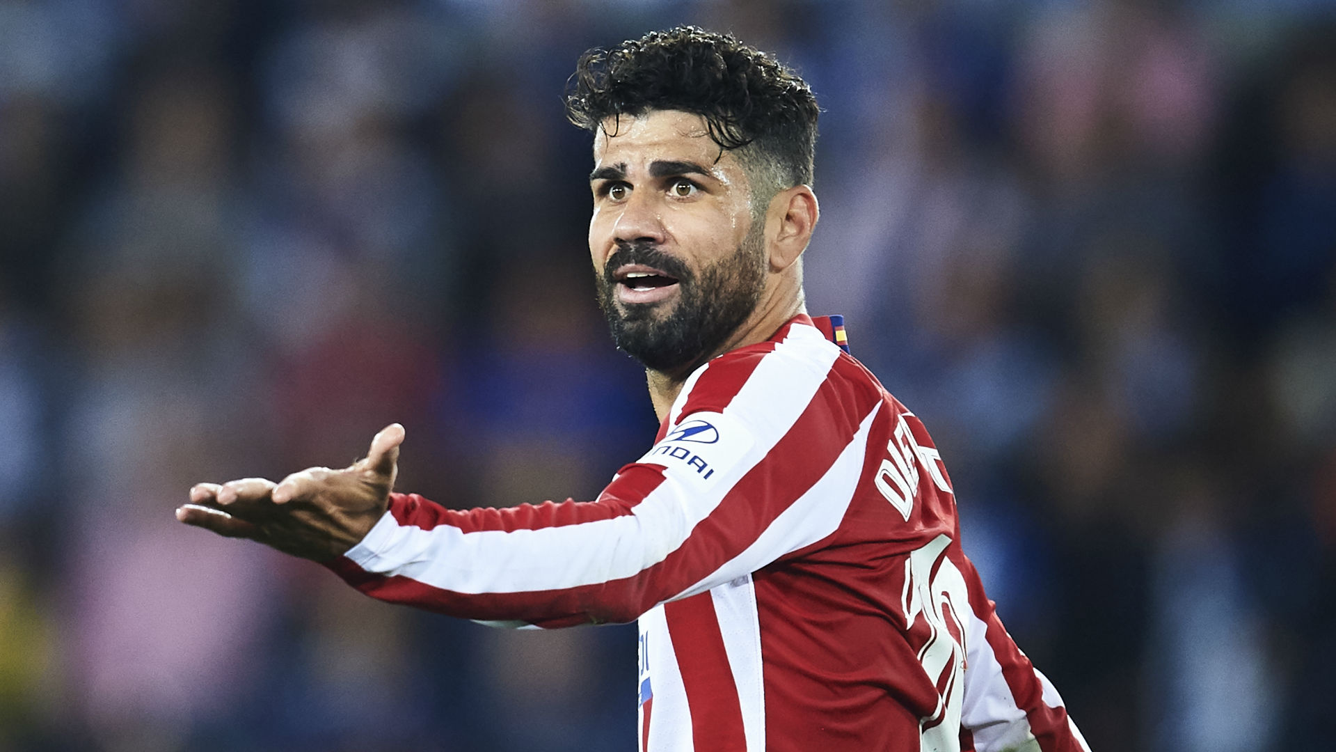 Diego Costa: A popular Spanish professional footballer who already has carved a position in the international football arena. 1920x1080 Full HD Background.