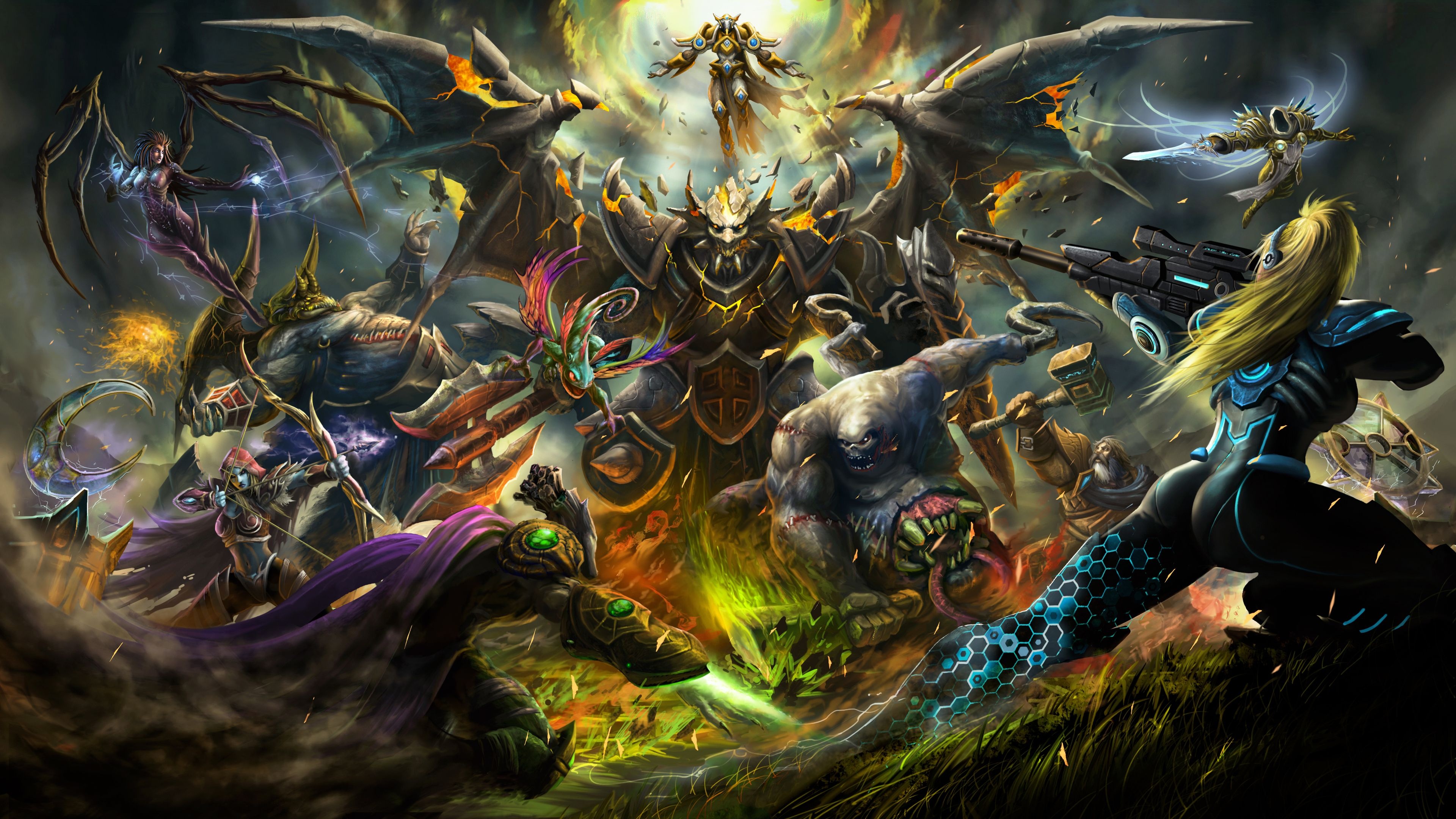 Heroes of the Storm, Heroes ideas, Storm Warcraft, MOBA game, 3840x2160 4K Desktop