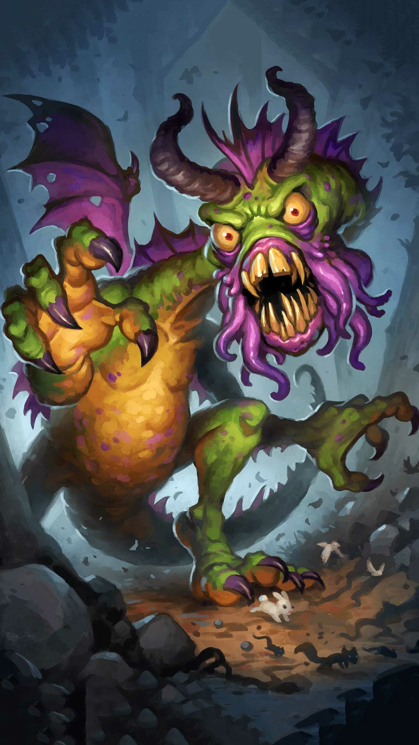 Hearthstone: A separate Wild game mode allows all past and present cards to be used subject to deck construction rules. 1440x2560 HD Background.