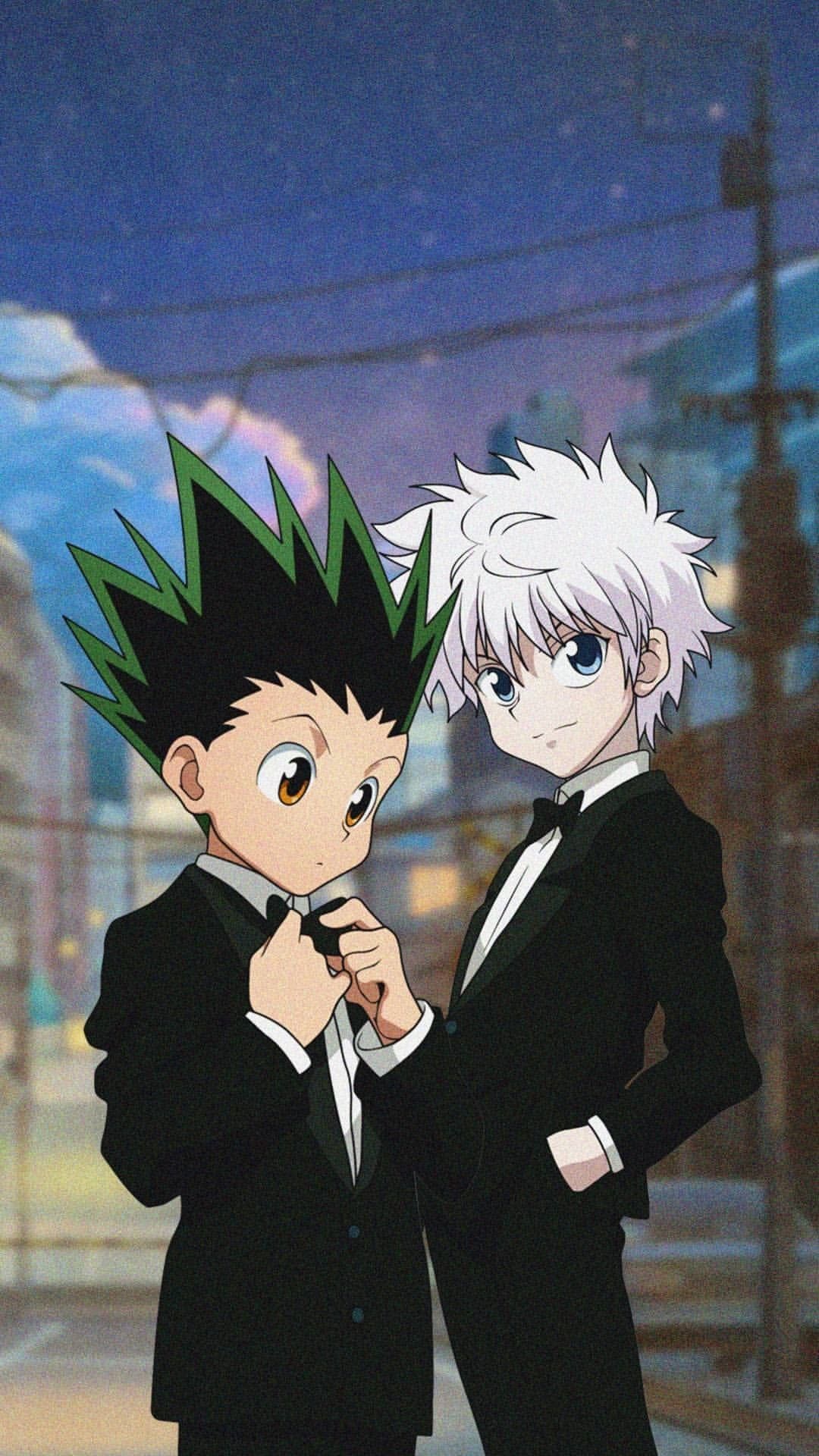 Gon and Killua: The tritagonist of the Hunter Exam arc and the Yorknew City arc, Best friends. 1080x1920 Full HD Background.