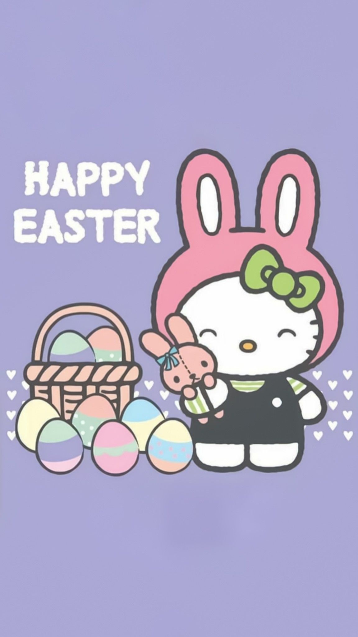 Hello Kitty Easter, Festive pin, Seasonal celebration, Cute design, 1160x2050 HD Phone