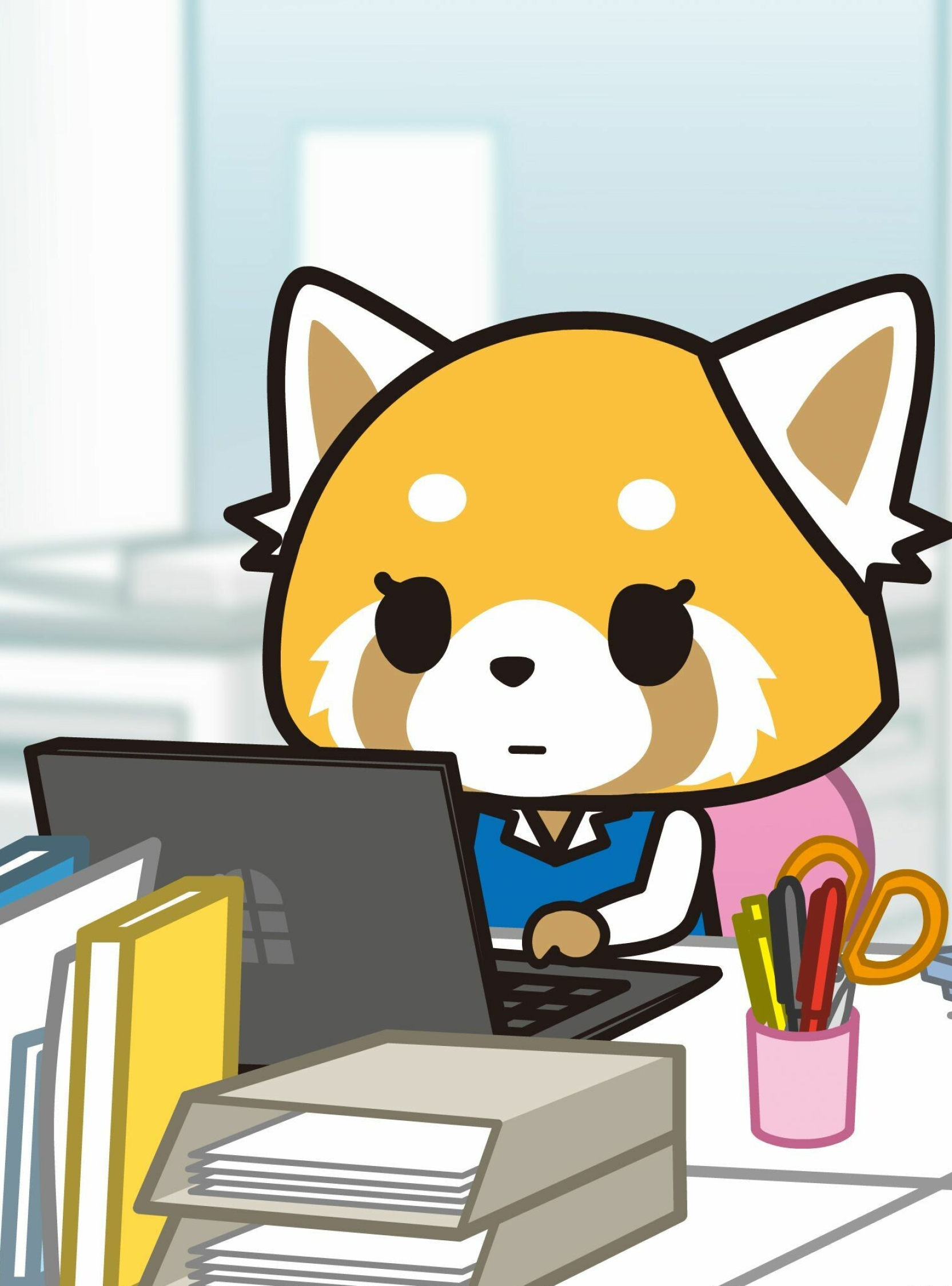 Aggretsuko: An original net animation anime series adaptation was launched worldwide on Netflix in April 2018. 1670x2250 HD Wallpaper.