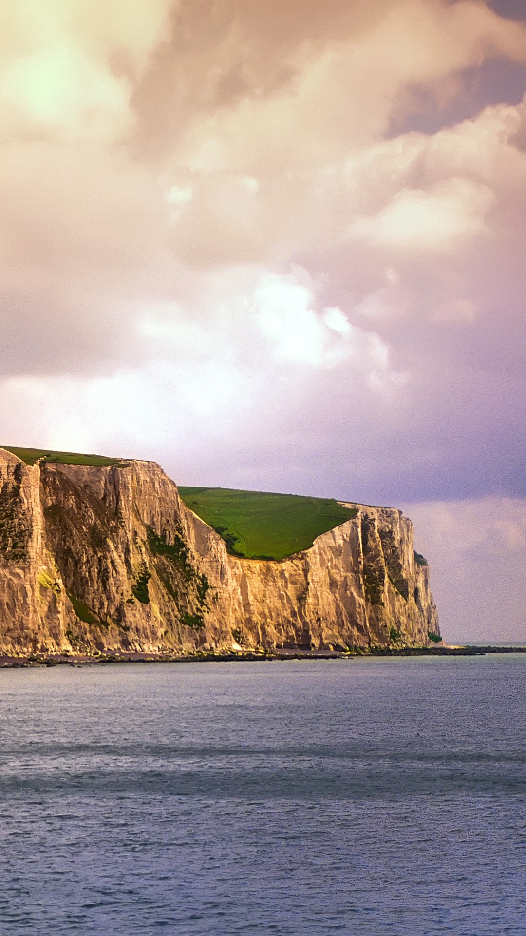 White Cliffs of Dover, Strait of Dover, England, Windows 10 spotlight images, 1080x1920 Full HD Phone