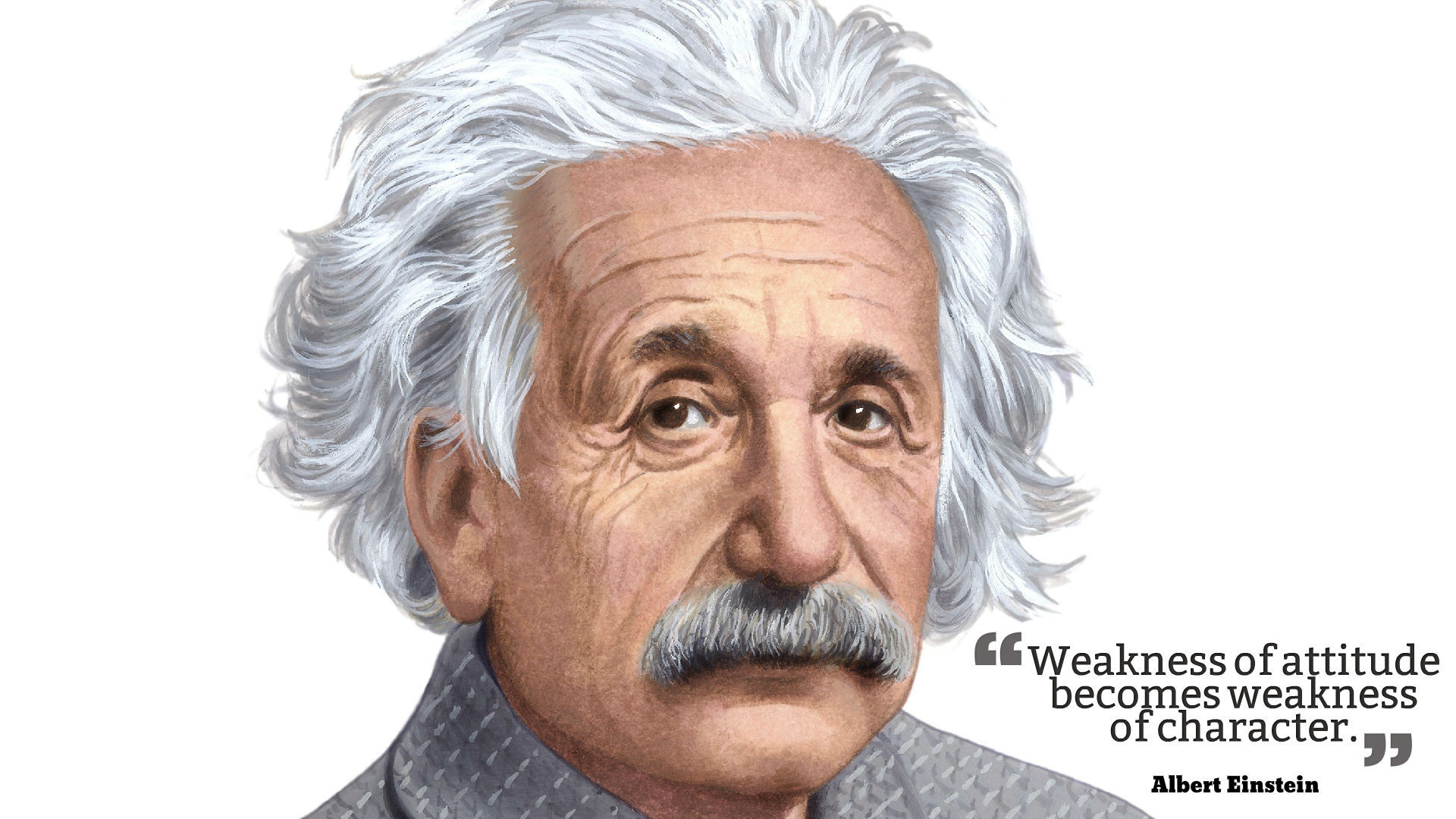 Einstein: An outspoken pacifist who was publicly identified with the Zionist movement. 1920x1080 Full HD Background.