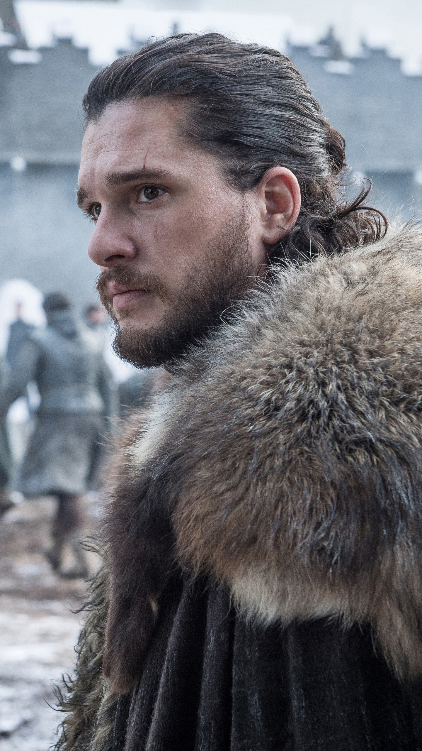 Kit Harington, Jon Snow, Game of Thrones season 8, 1440x2560 HD Phone