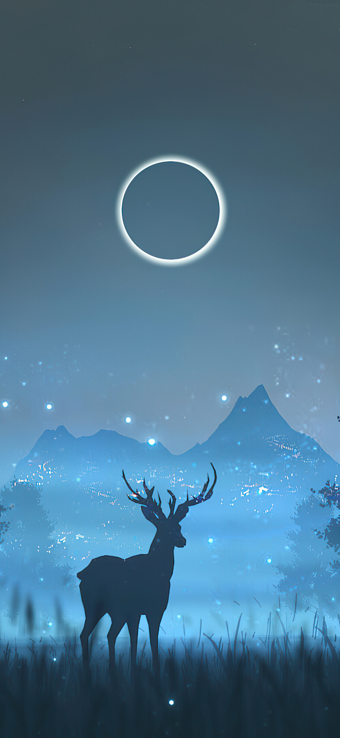 Reindeer: The coat has two layers of fur: a dense woolly undercoat and longer-haired overcoat. 1130x2440 HD Background.