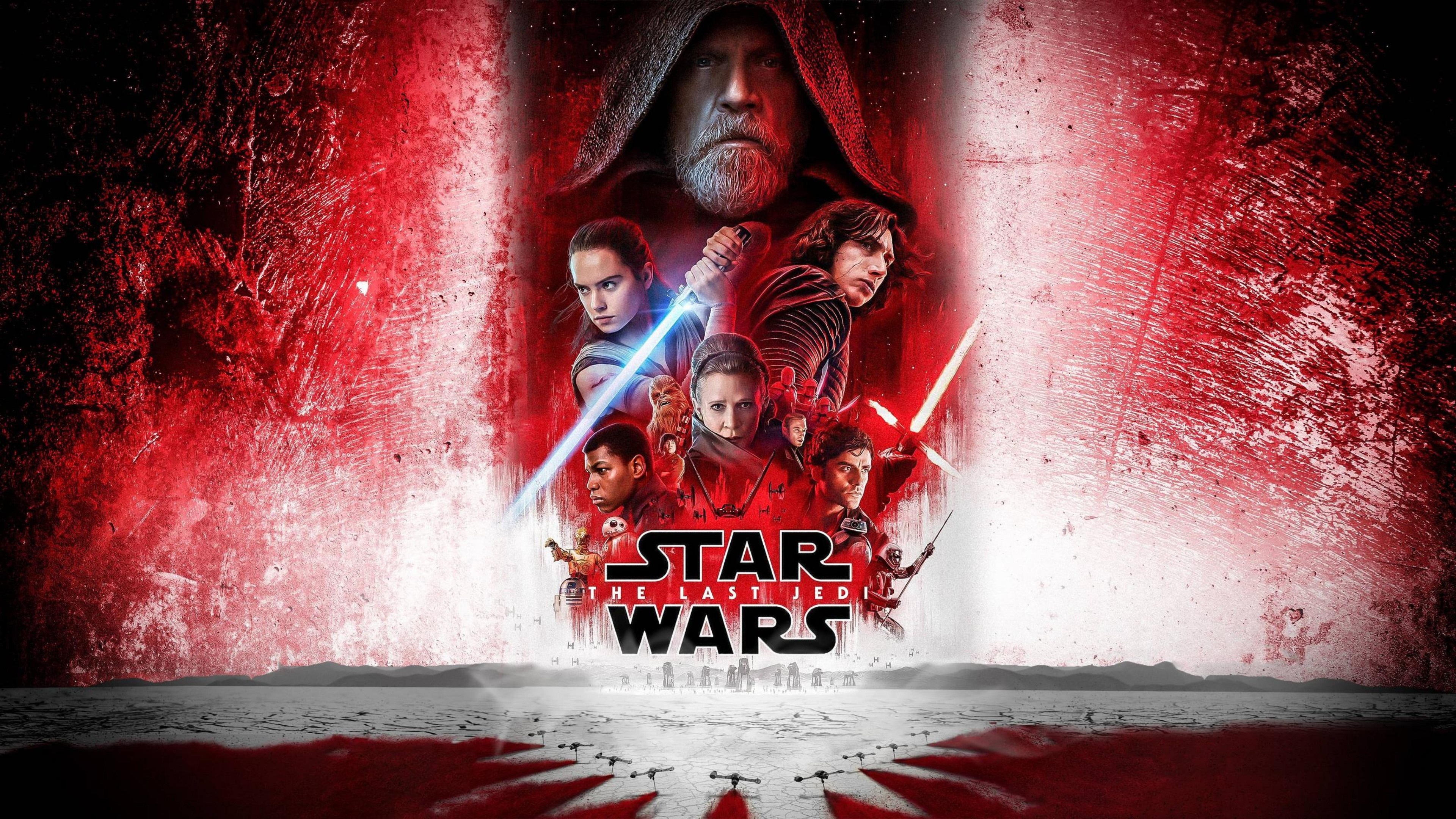 Adam Driver, Star Wars The Last Jedi, Daisy Ridley, Carrie Fisher, 3840x2160 4K Desktop