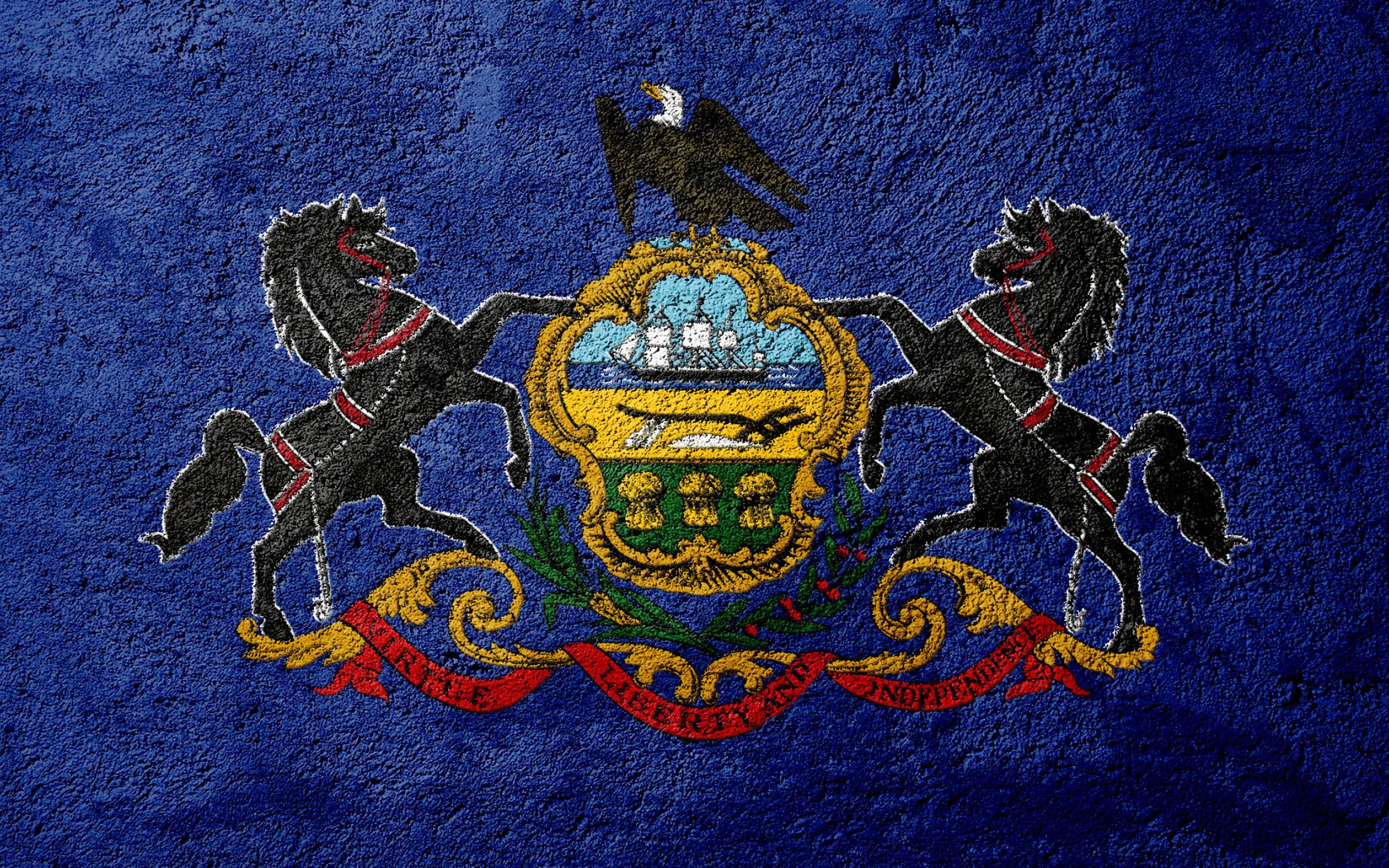 State of Pennsylvania flag, Patriotic symbol, Historical representation, National pride, 2880x1800 HD Desktop