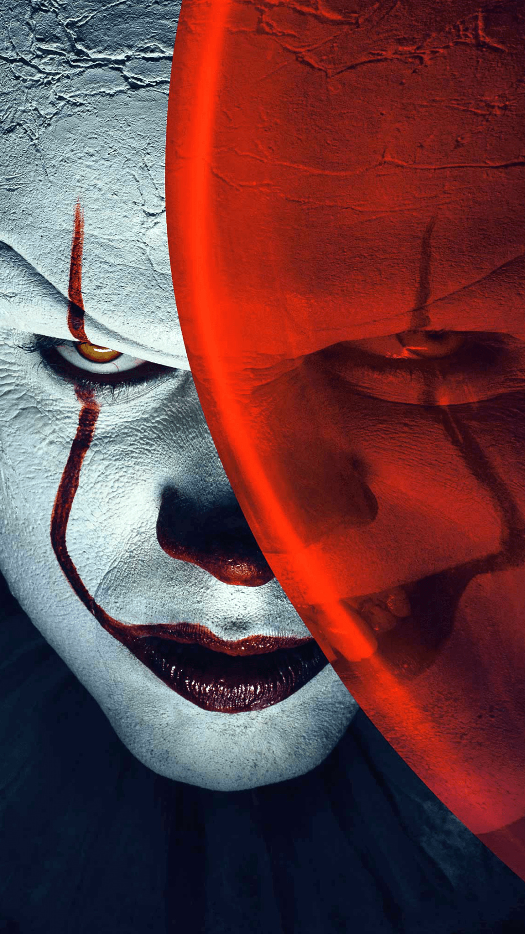 Pennywise iPhone wallpapers, Horror-themed, Terrifying visuals, Creepy clown, 1080x1920 Full HD Phone