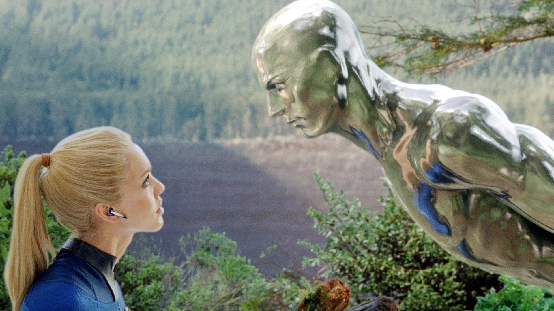 Doug Jones as Silver Surfer, Behind the scenes photo, Rise of the Silver Surfer, GeekTyrant exclusive, 1920x1080 Full HD Desktop