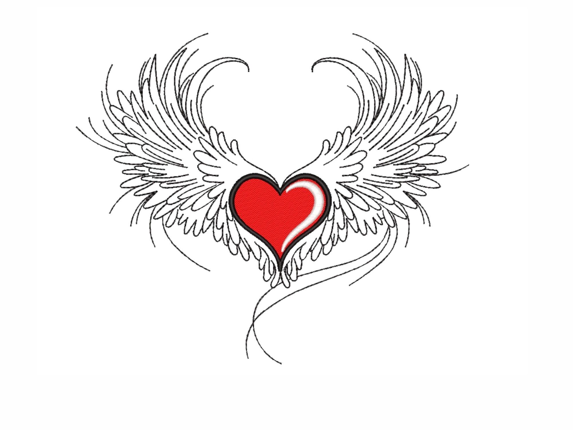 Heart With Wings, Creative fabrica design, Symbol of love, Expressive art, 2010x1510 HD Desktop