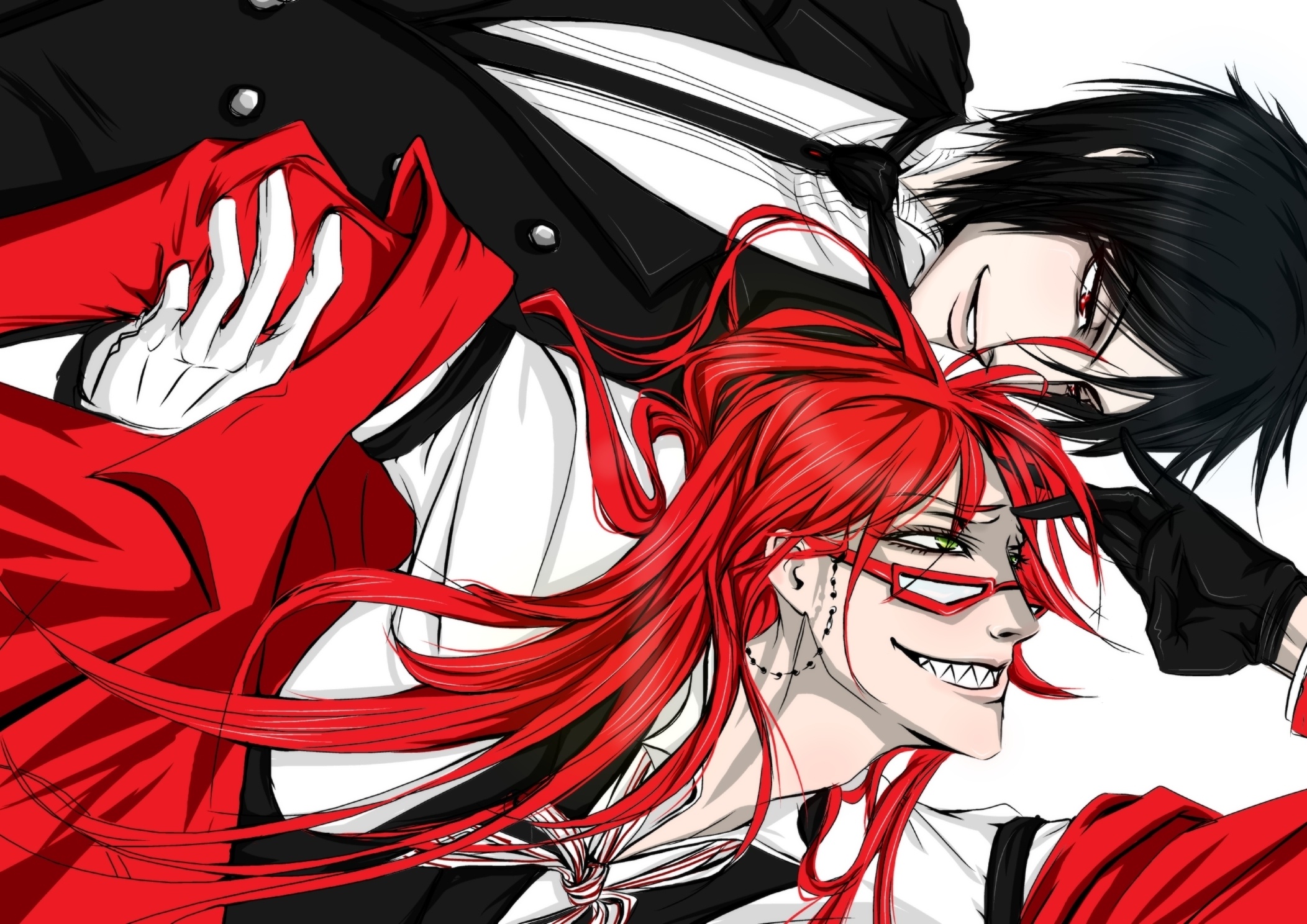 Grell Sutcliff: A twenty-four-episode anime television series adaption, produced by A-1 Pictures. 2110x1490 HD Background.