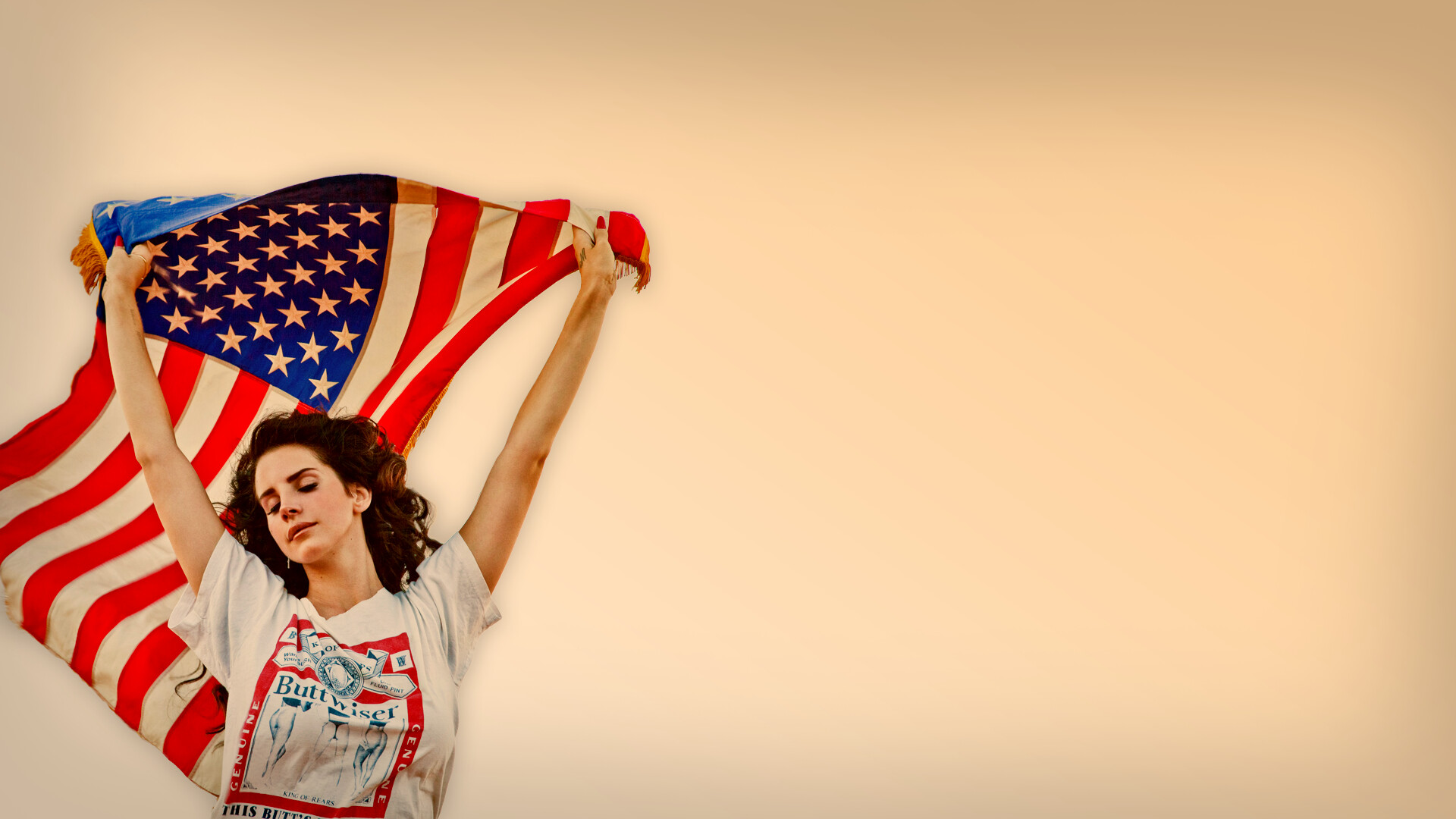 Lana Del Rey: A trademark of incorporating nostalgia of America's past into her emotive songwriting. 1920x1080 Full HD Wallpaper.