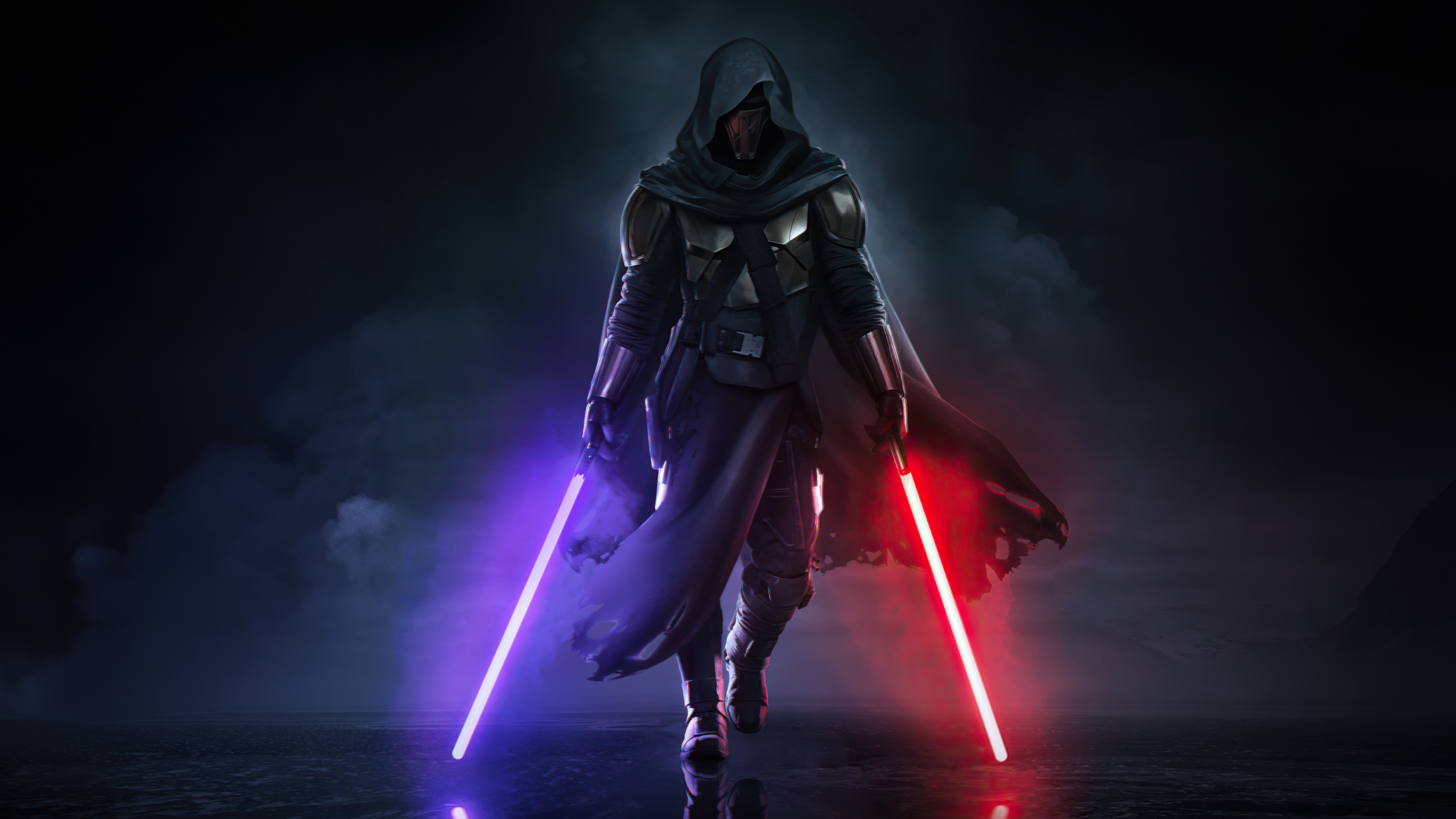 Sith: The main antagonists of many works in the fictional universe of the Star Wars franchise, Lightsaber. 3840x2160 4K Background.