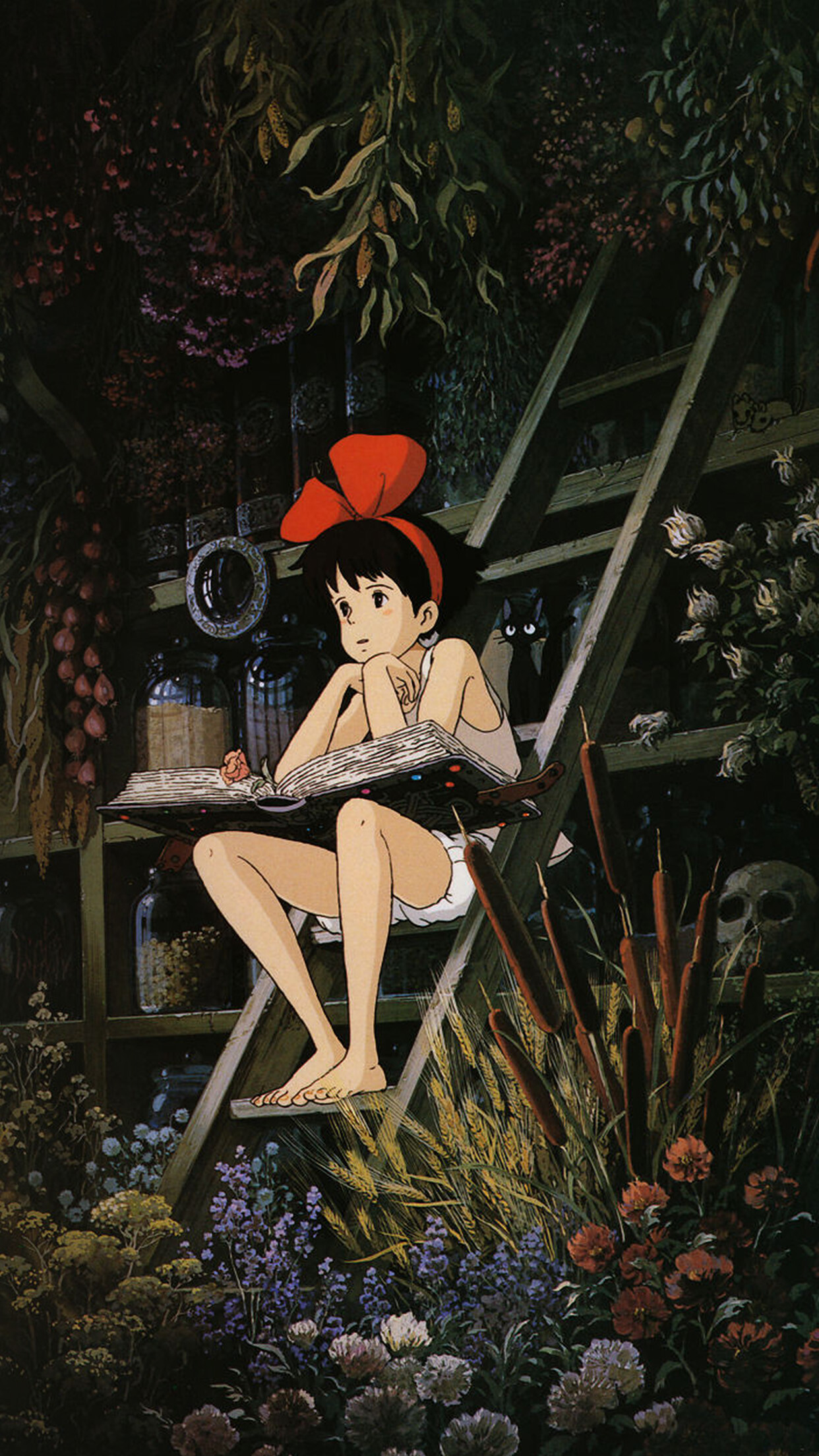 Kiki's Delivery Service: Joe Hisaishi composed the soundtrack for the film, Anime. 1250x2210 HD Background.