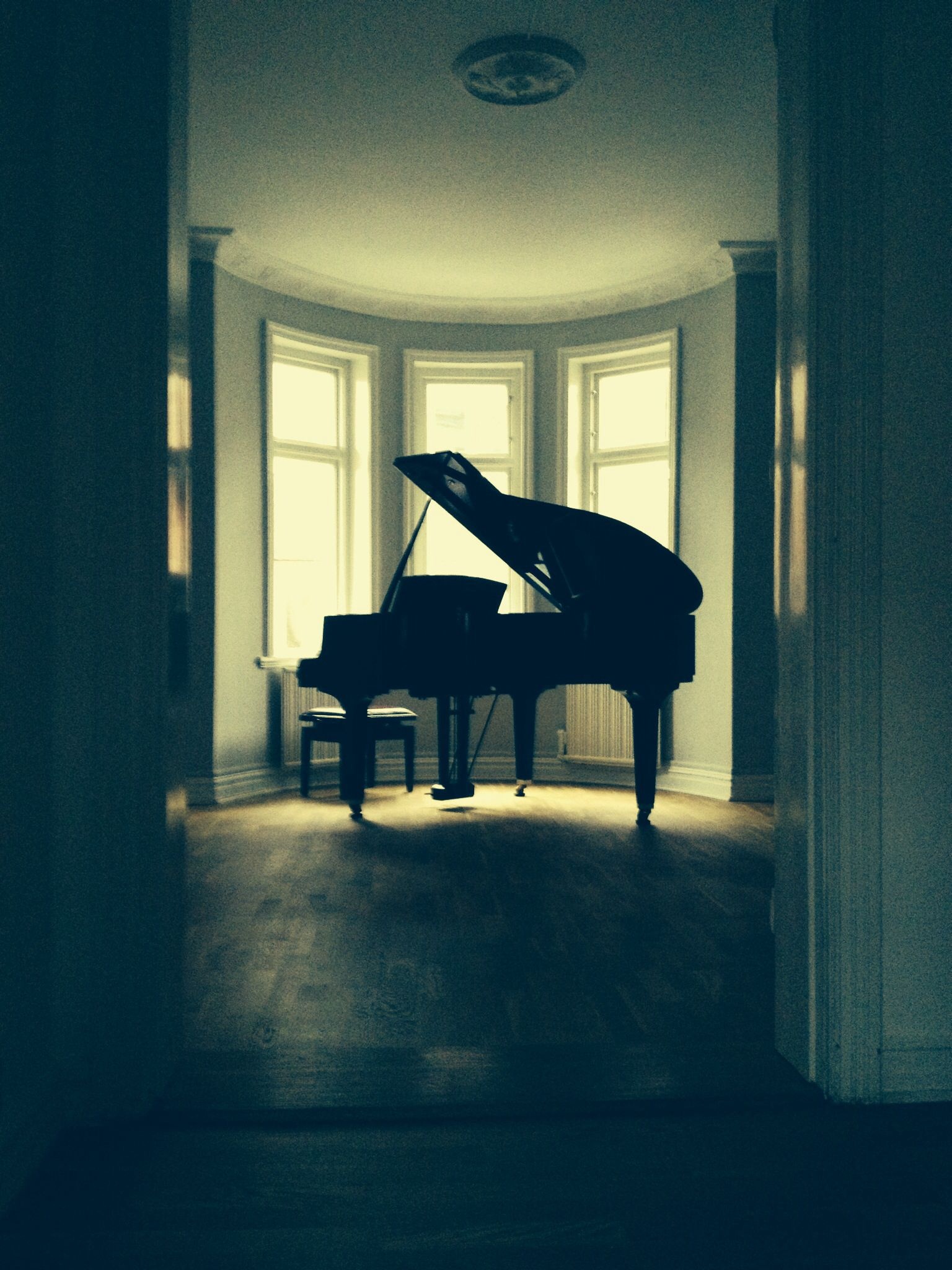 Grand Piano: Interior design, Yamaha, Musical instrument, played using a keyboard. 1540x2050 HD Wallpaper.