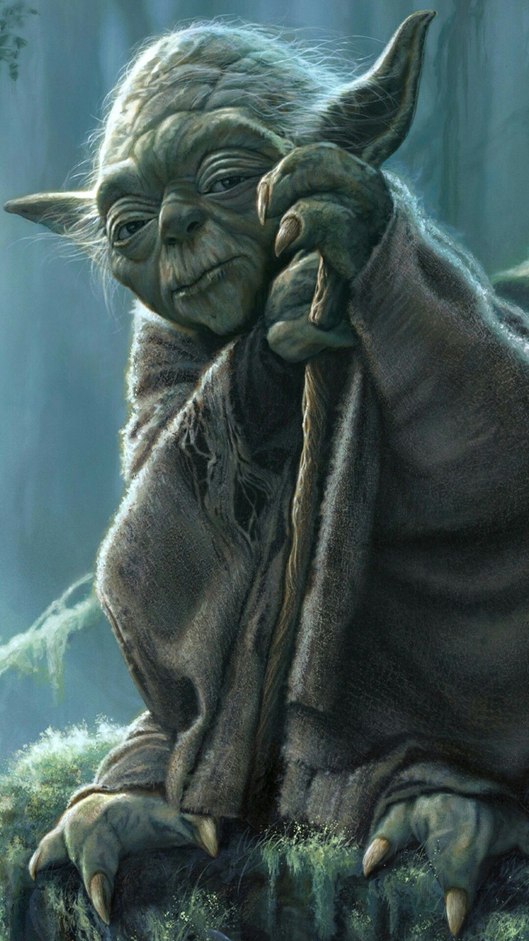 Yoda (Star Wars), Star Wars wallpaper iPhone, Star Wars painting, Star Wars pictures, 1080x1920 Full HD Phone