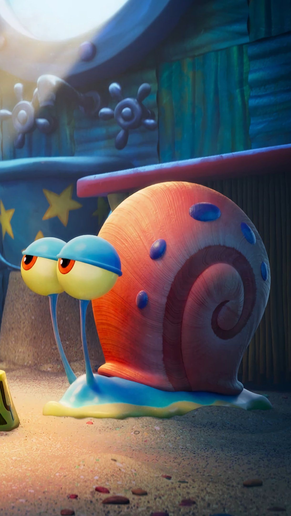 Gary the Snail, Animated character, SpongeBob SquarePants, TV show, 1220x2160 HD Phone