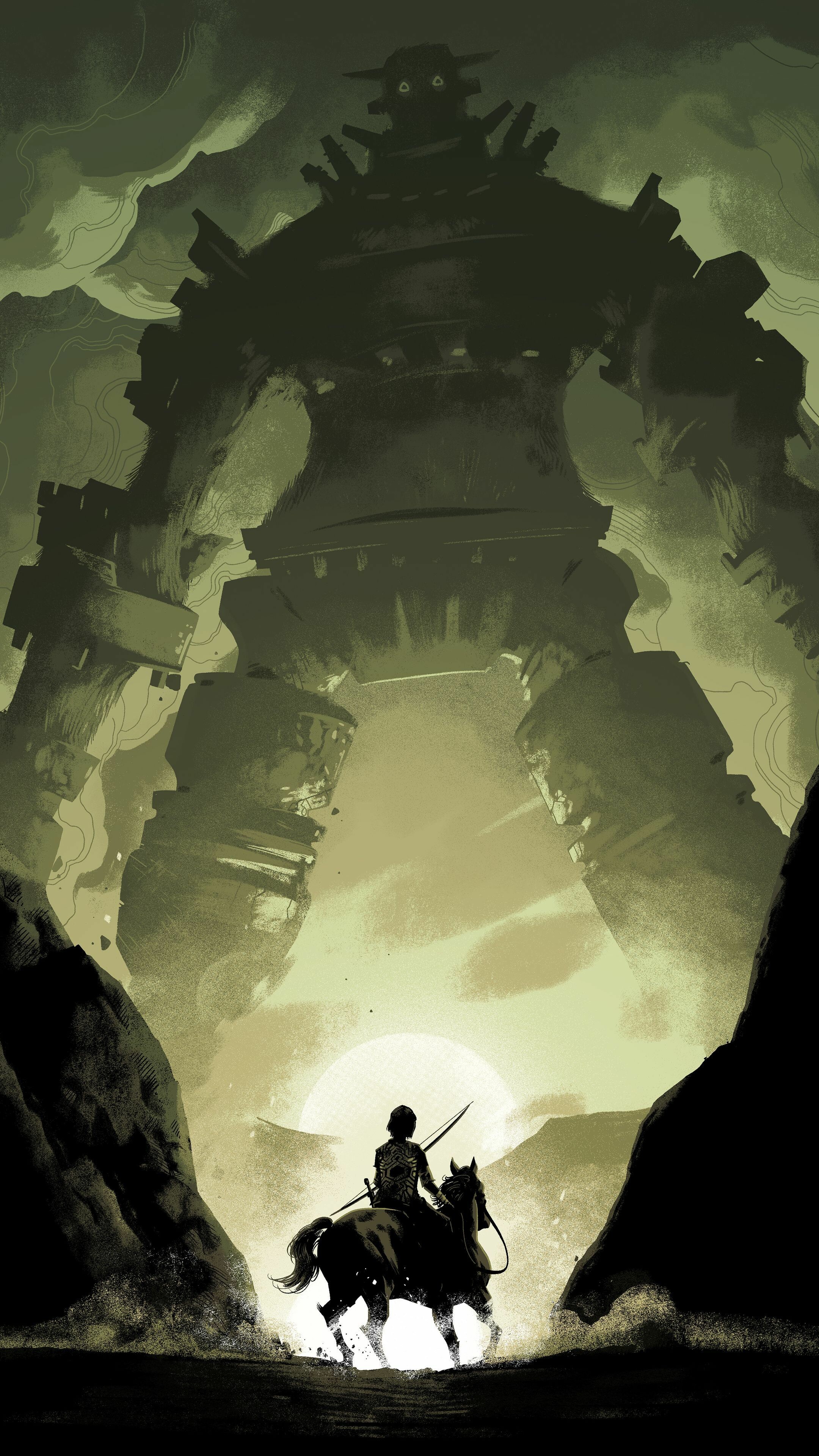 Shadow of the Colossus: The game takes place in a fantasy world known as the Forbidden Land. 2160x3840 4K Wallpaper.