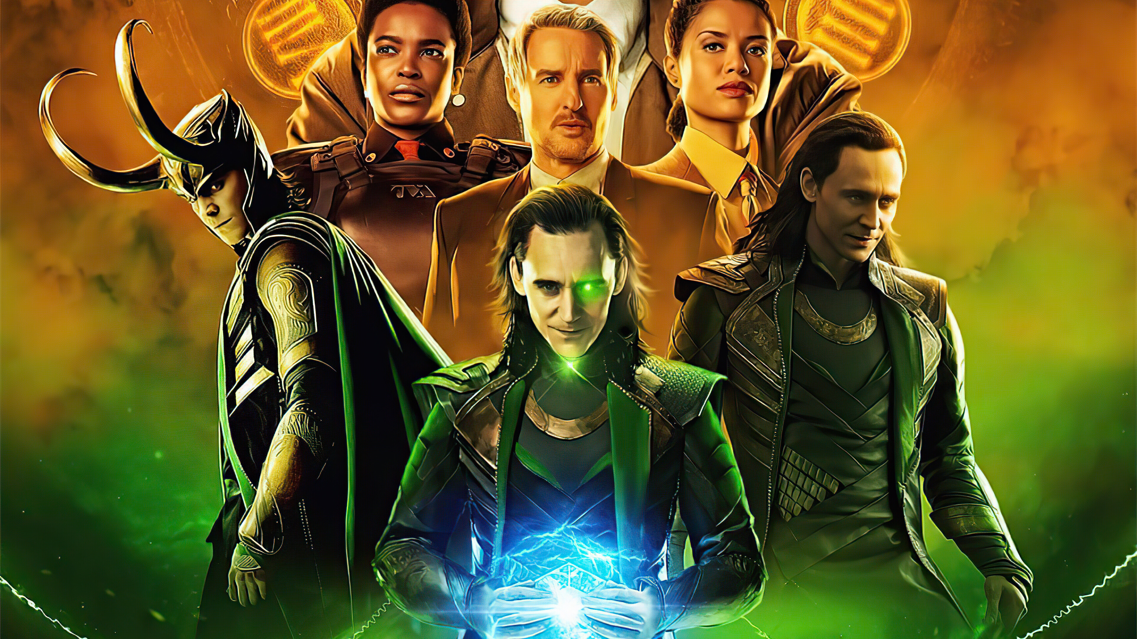Loki (TV Series): Marvel TV series, TV Shows, Tom Hiddleston, Owen Wilson. 3840x2160 4K Background.