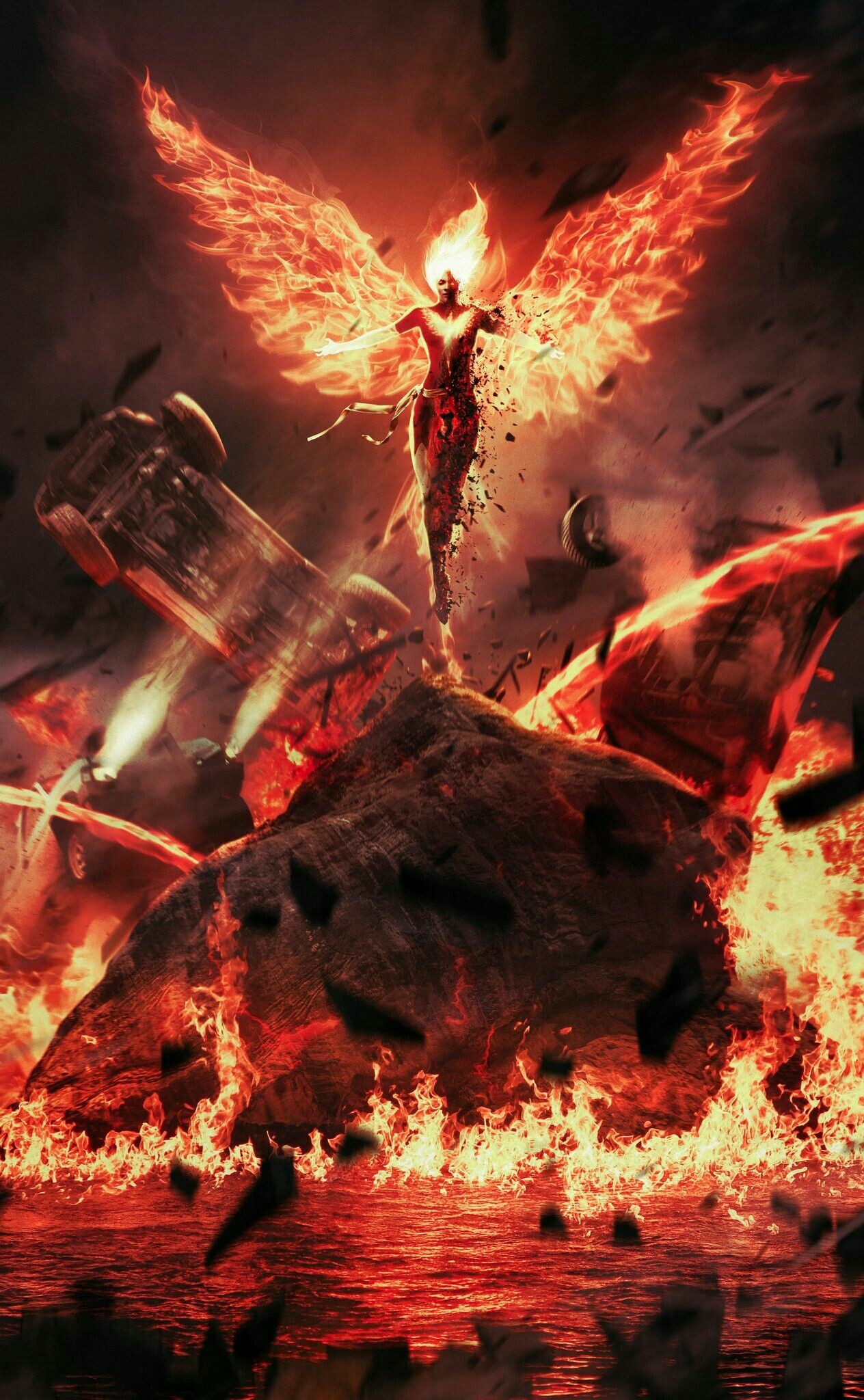 Phoenix (Marvel): Jean Grey, a mutant with vast empathic and telepathic abilities. 1270x2050 HD Background.