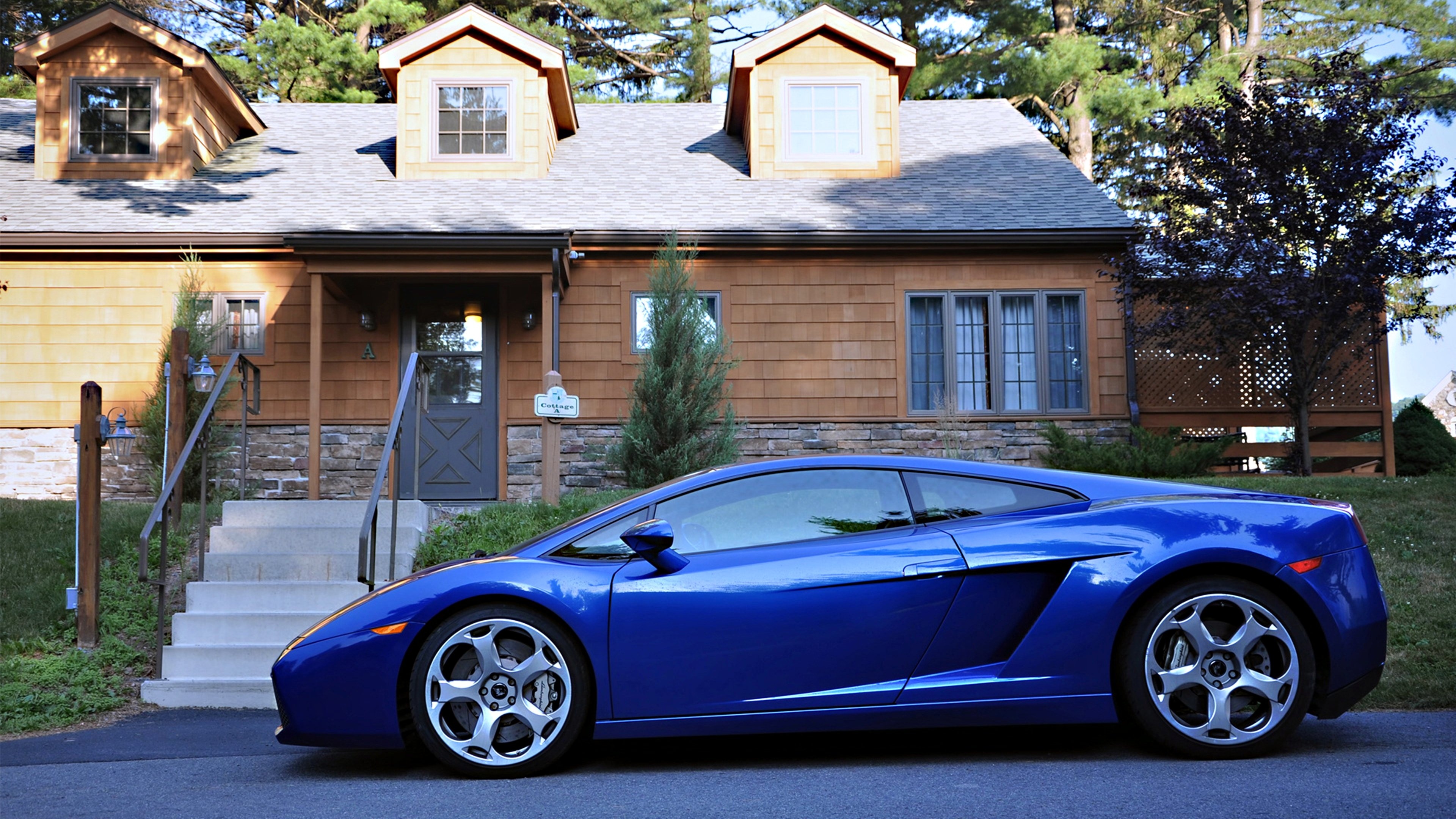 Blue Lamborghini Gallardo, Speed sensation, Car wallpapers, HD desktop backgrounds, 3840x2160 4K Desktop