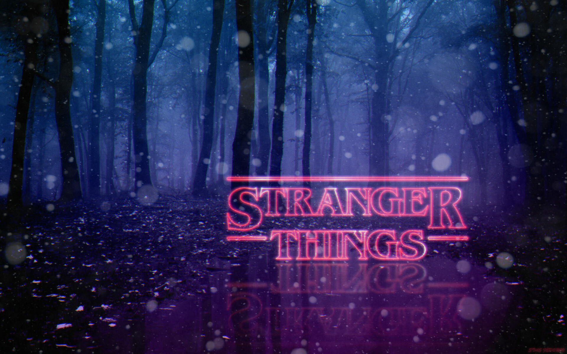 Stranger Things: The series' logo resembles the font used on the covers for the original 1980s editions of Stephen King novels. 1920x1200 HD Background.