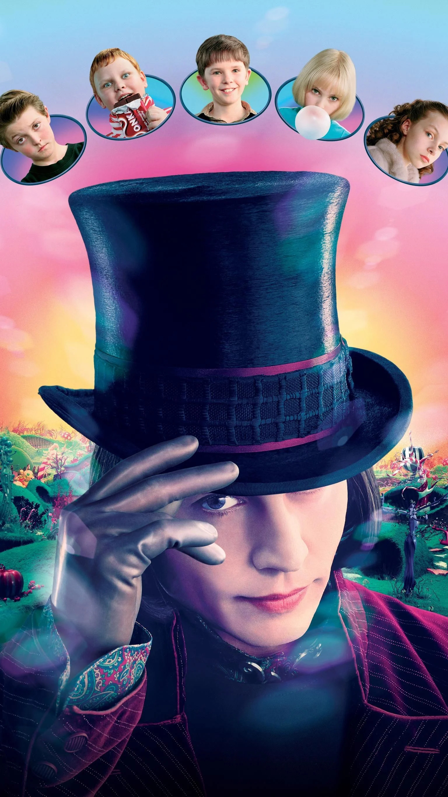 Charlie and the Chocolate Factory, Top free, Backgrounds, Willy Wonka, 1540x2740 HD Phone