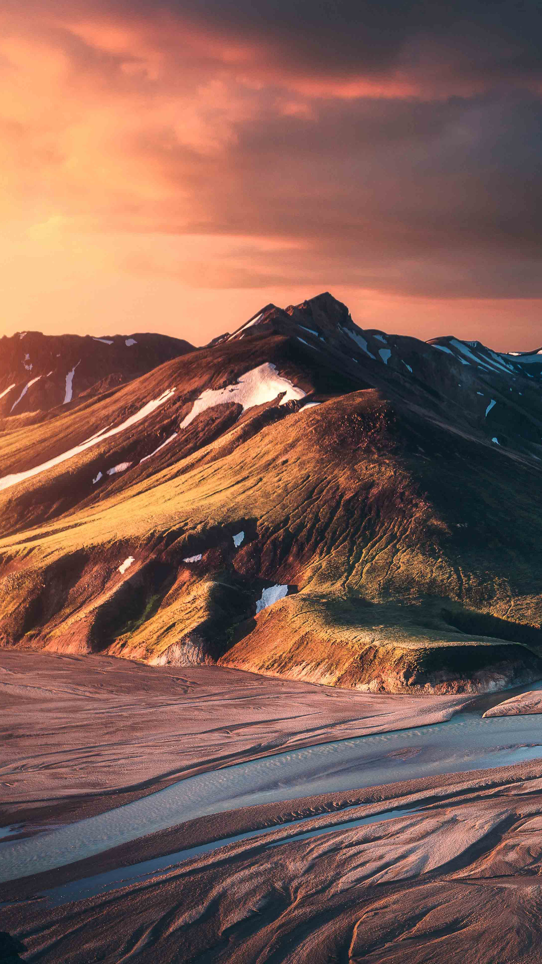 Iceland Sunset, 4K Wallpaper, Captivating Nature, Stunning Landscape, 1080x1920 Full HD Phone