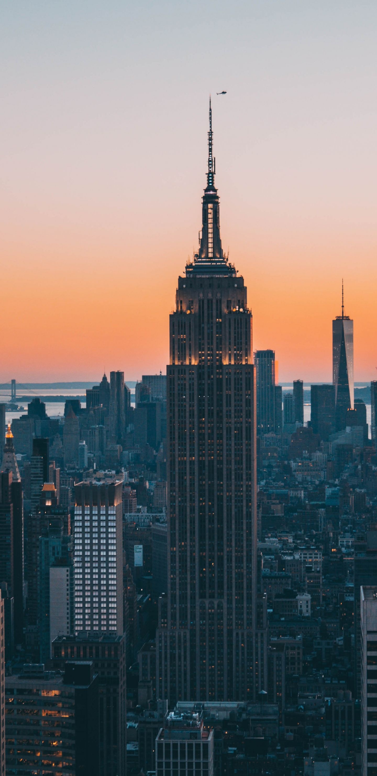 Empire State Building, Top free backgrounds, Architectural wonder, Landmark, 1440x2960 HD Phone