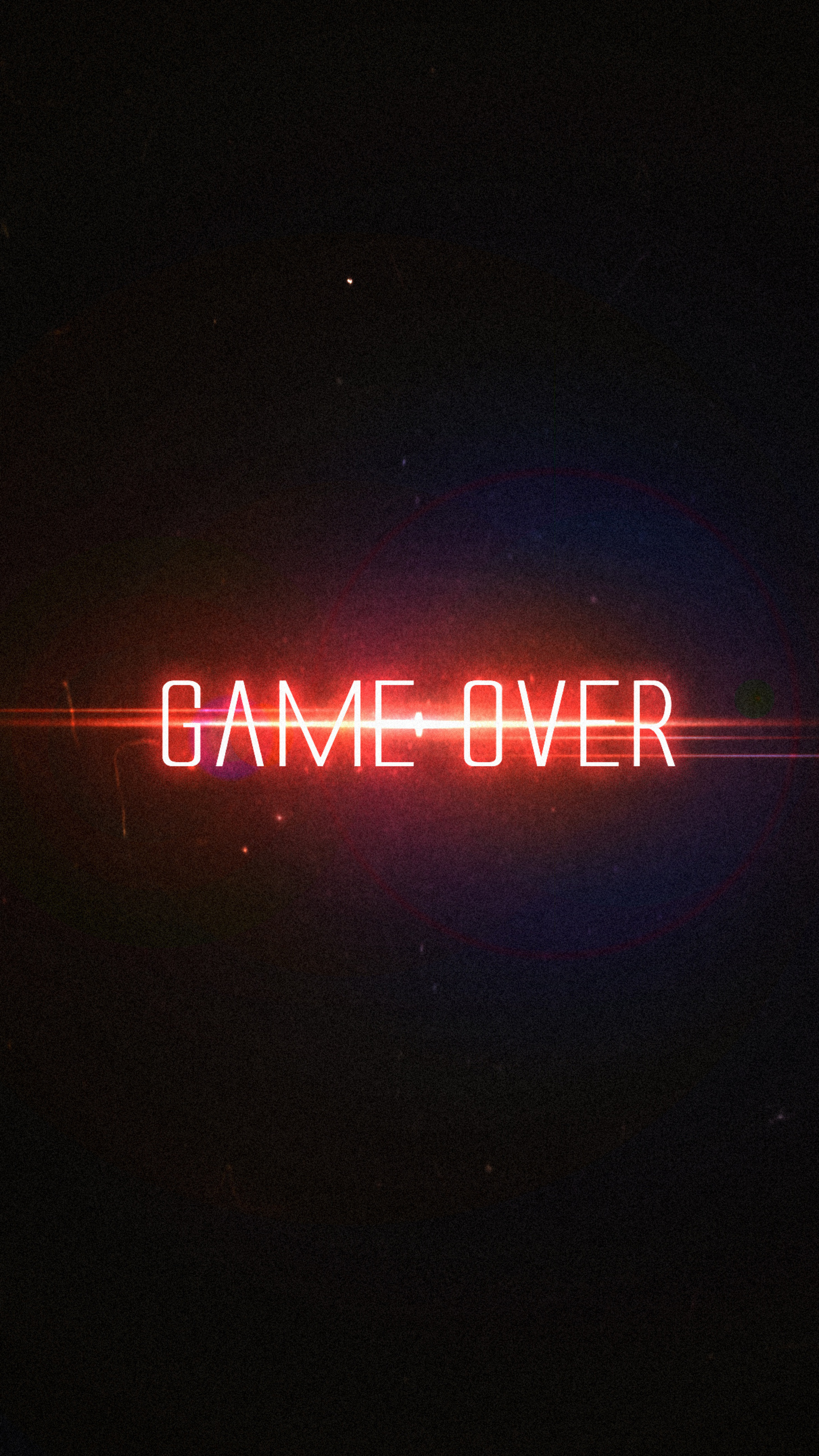 Game Over, Typographic design, 4K resolution, Sony Xperia, 2160x3840 4K Phone