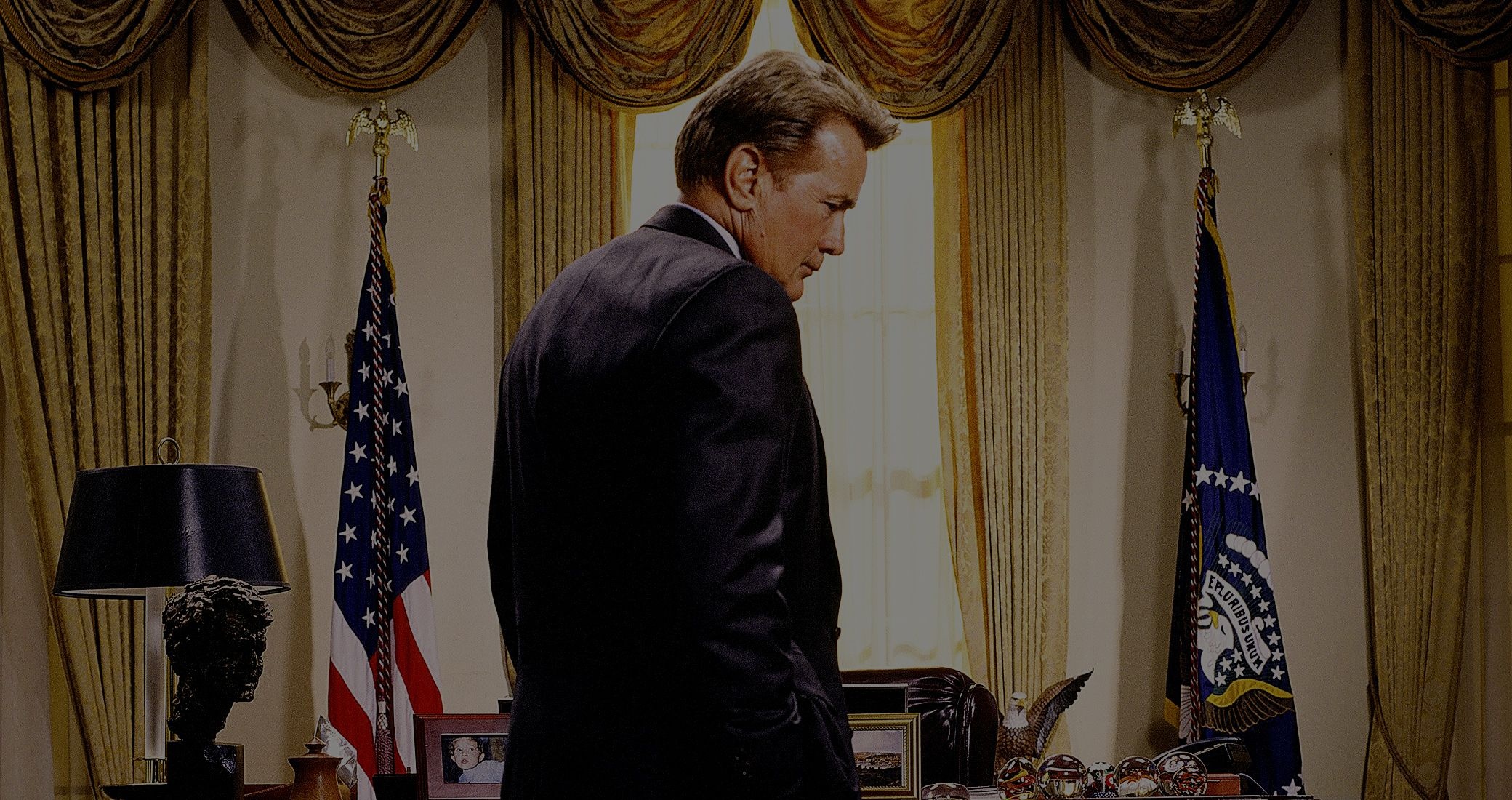 The West Wing (TV Series): Martin Sheen as Jed Bartlet, The fictional President of the United States. 2080x1100 HD Wallpaper.