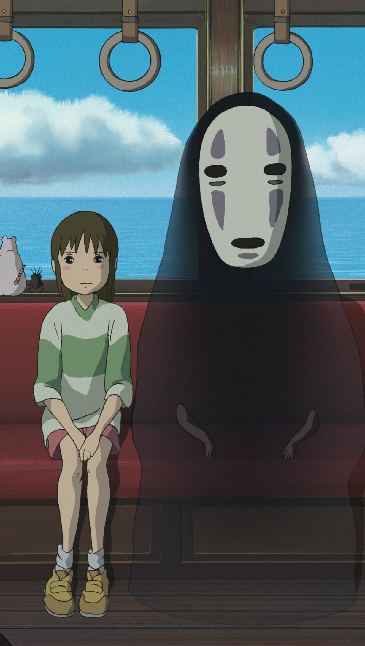 Spirited Away: Kaonashi, No-Face, Anime. 1230x2180 HD Background.
