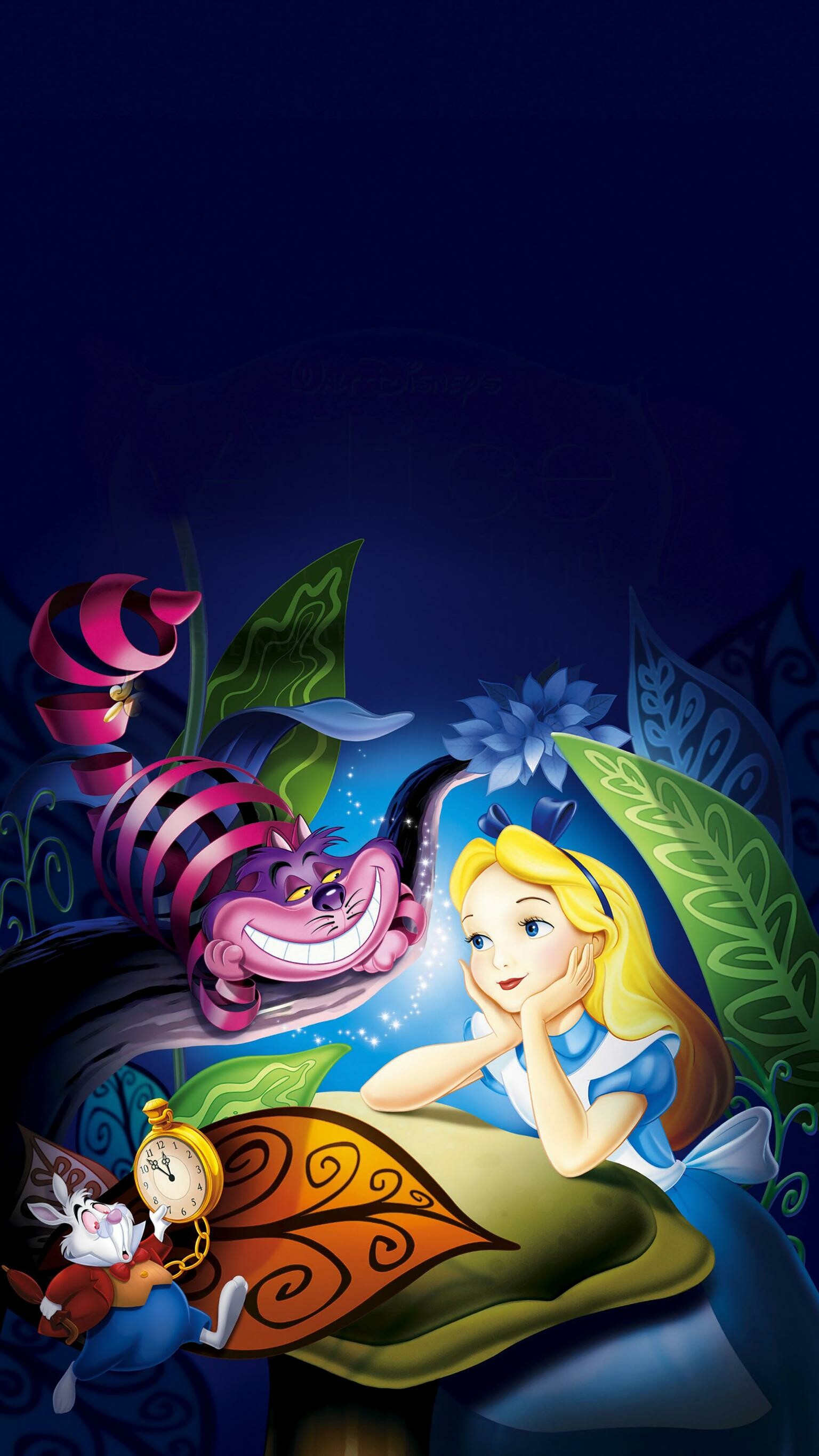 Alice In Wonderland (Cartoon): A feature-length animated film, Walt Disney Productions. 1540x2740 HD Background.