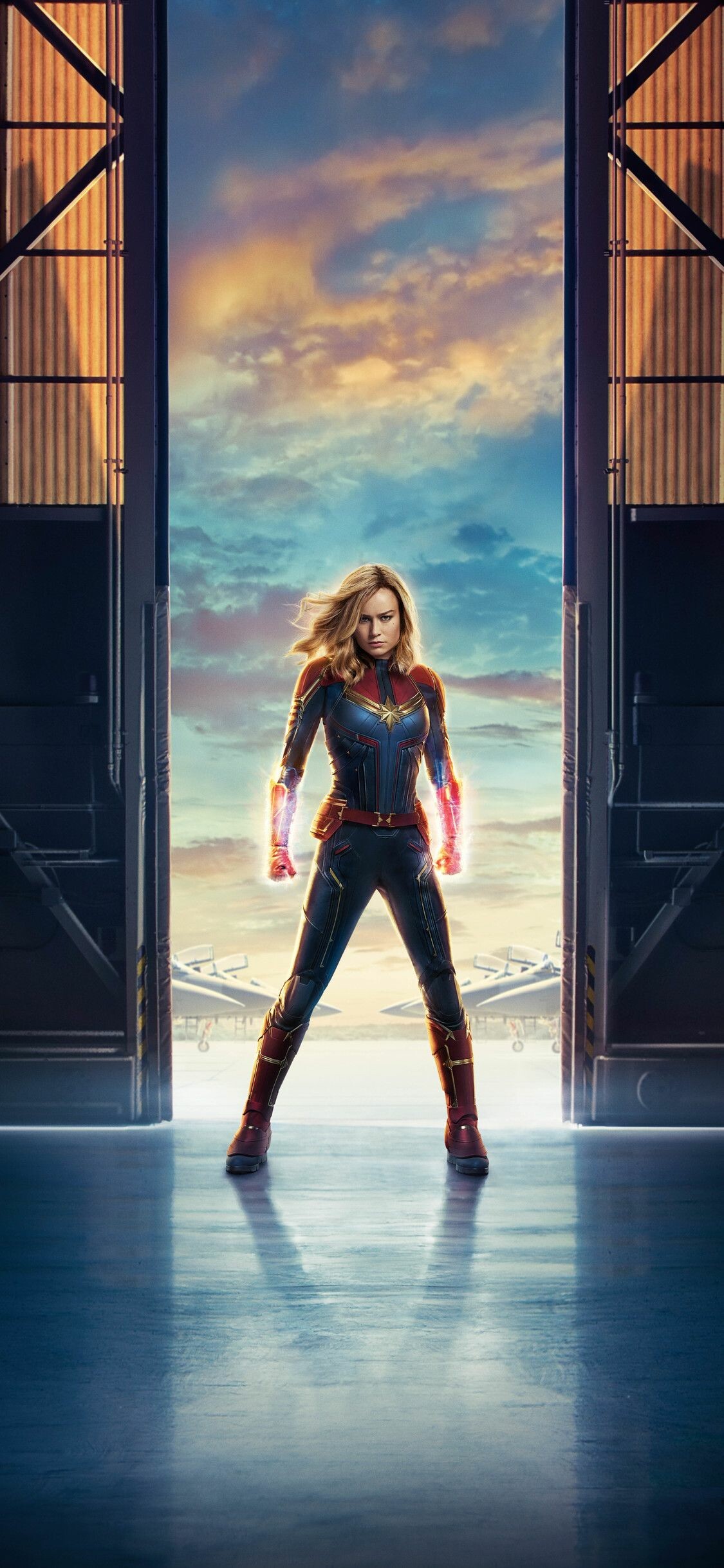 Captain Marvel: The film was written and directed by Anna Boden and Ryan Fleck, Carol Danvers. 1130x2440 HD Background.
