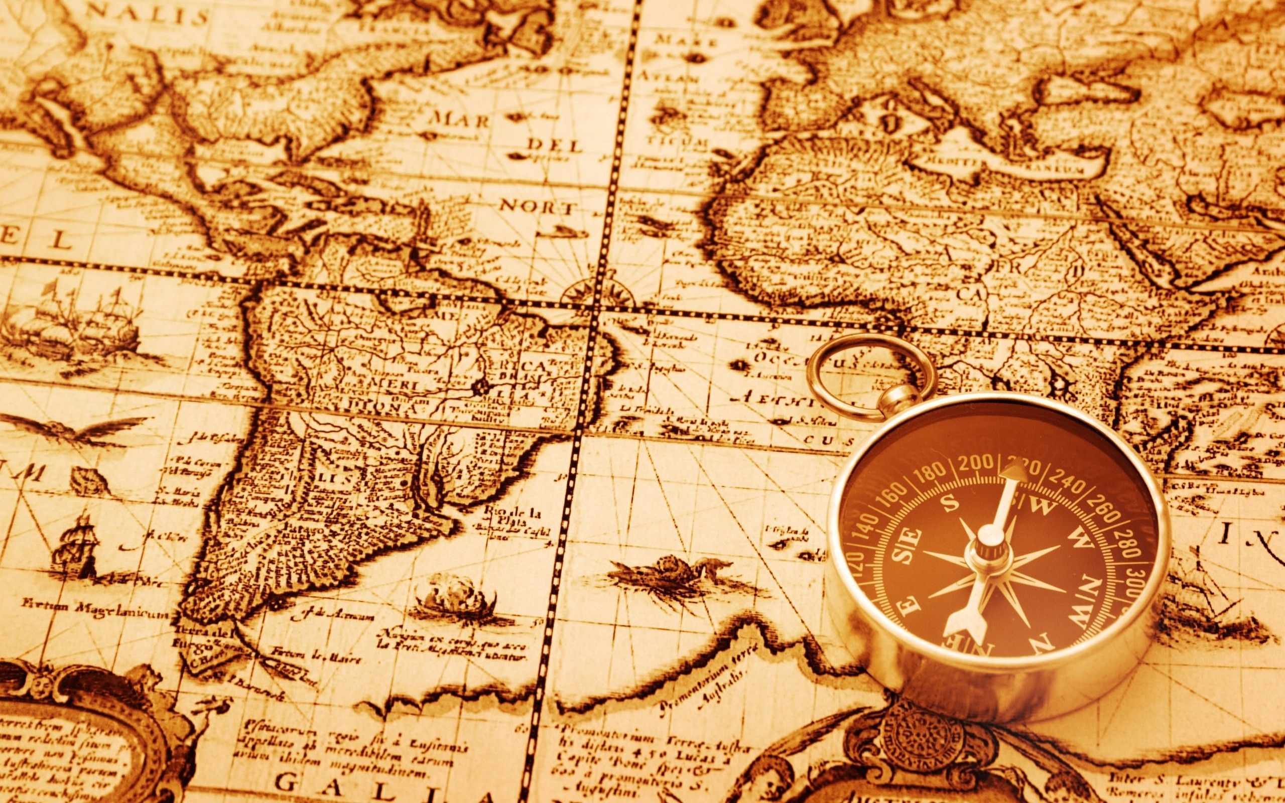 Compass and map wallpapers, Travel inspiration, Navigational theme, High-quality images, 2560x1600 HD Desktop