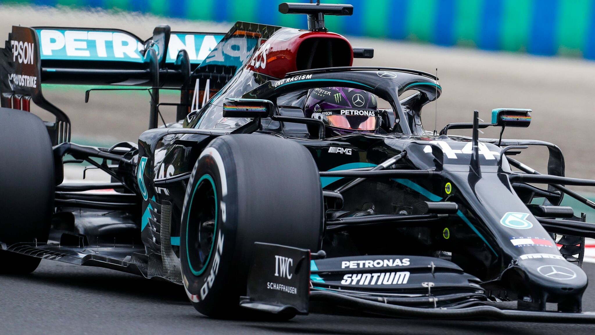 Lewis Hamilton: F1 car, Mercedes-AMG Petronas F1 Team. 2050x1160 HD Background.