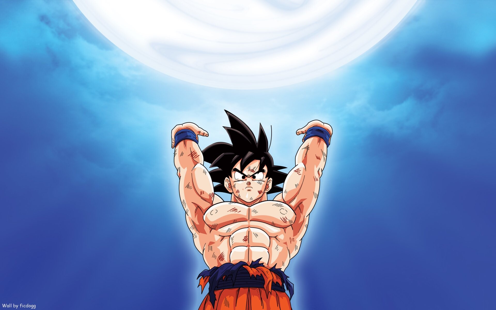Goku: A character in the Dragon Ball media franchise, Shooting out a powerful beam of energy. 1920x1200 HD Wallpaper.