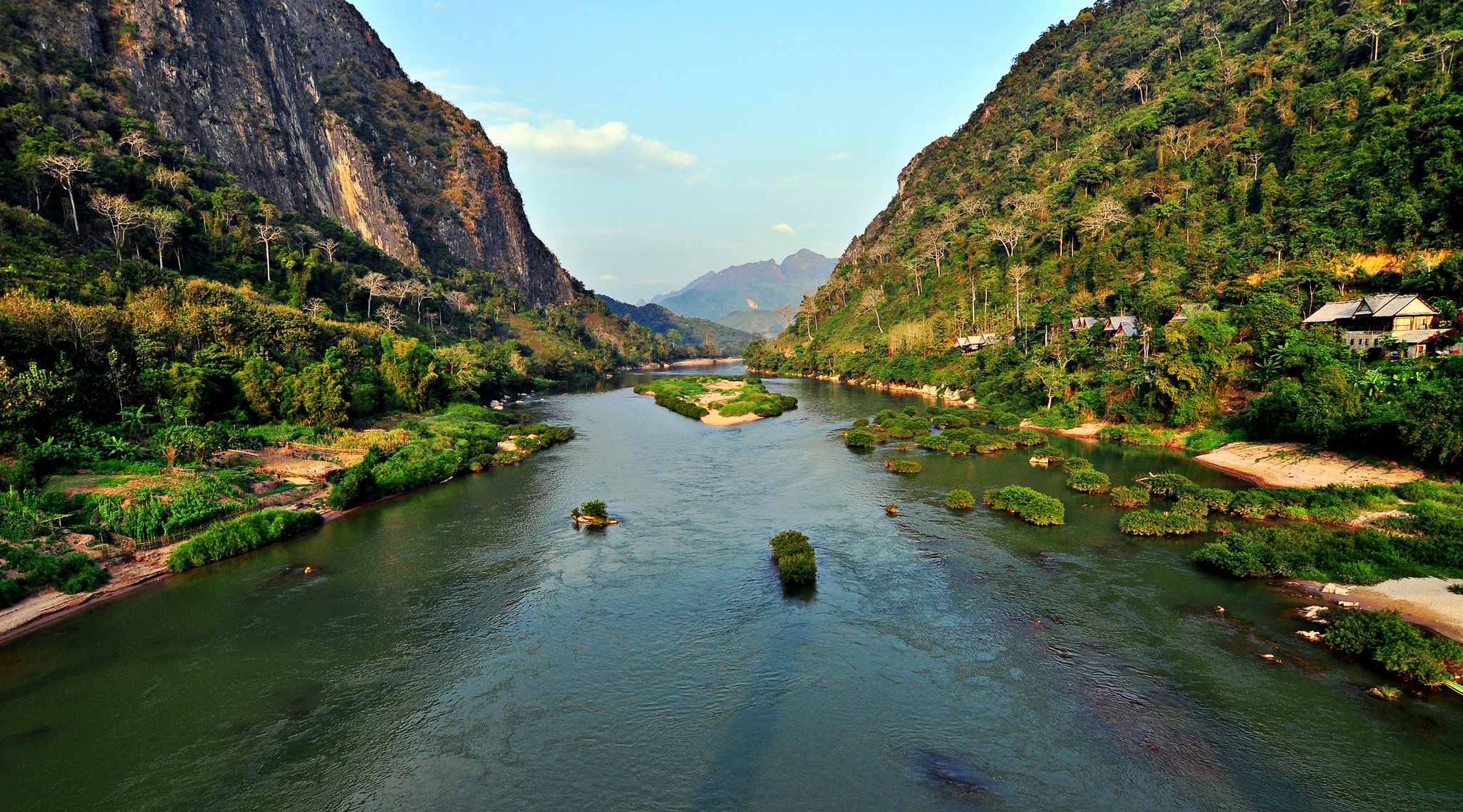 The Mekong River, river in Laos, thousand wonders, Mekong River, 2050x1140 HD Desktop