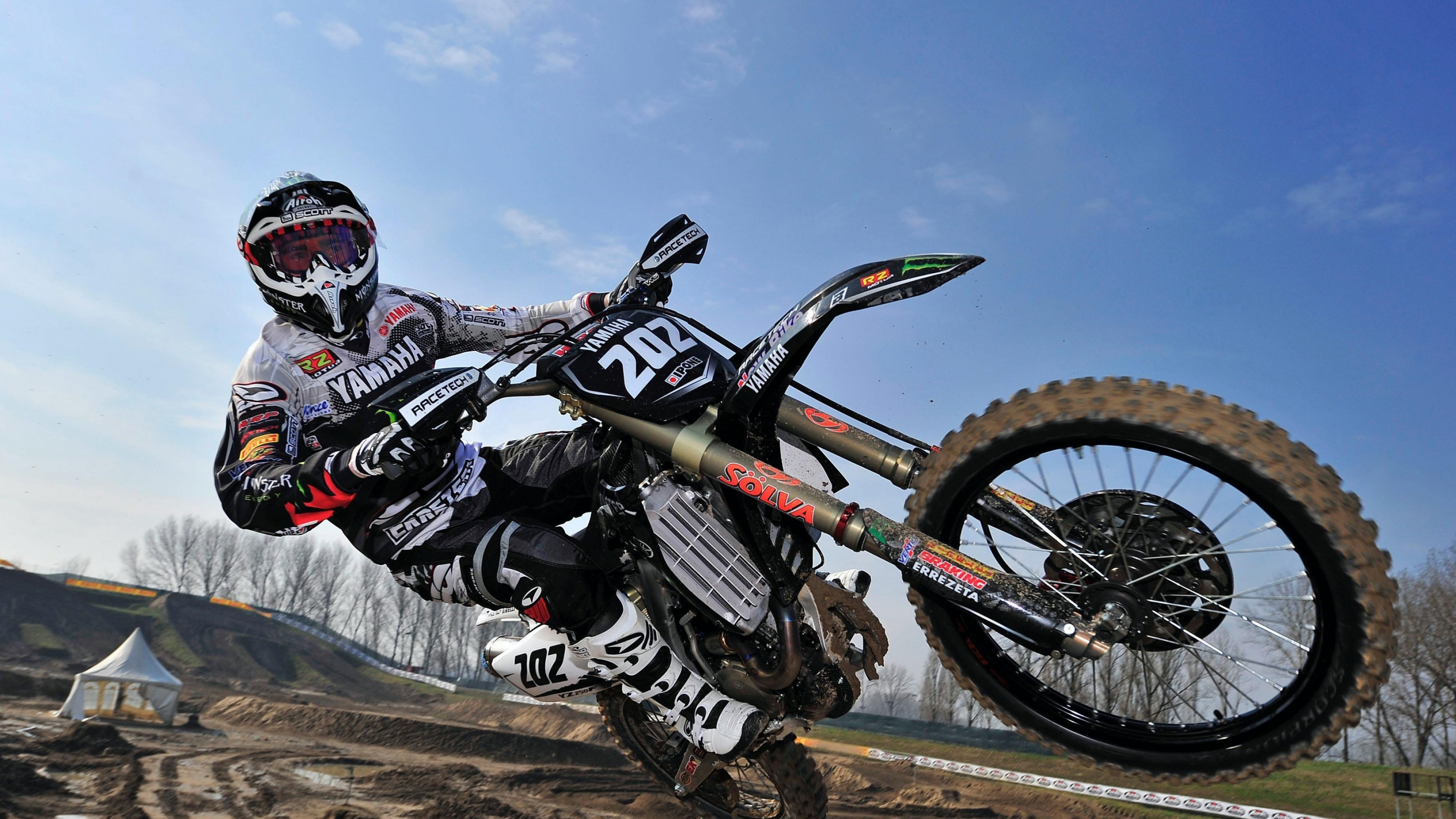 Motocross: Off-road Motorcycle Racing, Enduro. 3840x2160 4K Background.