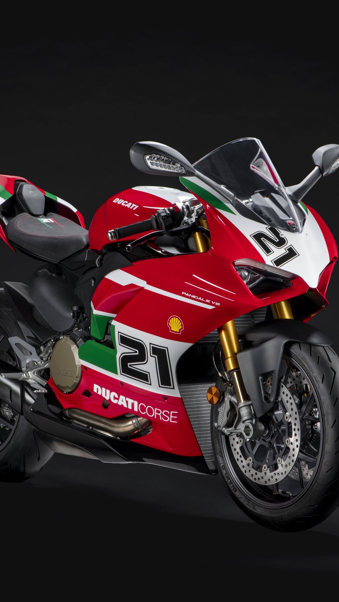 Ducati Panigale V2: Special edition, Bayliss 1st Championship 20th Anniversary, Powered by the 955 cm³ twin cylinder Superquadro engine. 1440x2560 HD Wallpaper.
