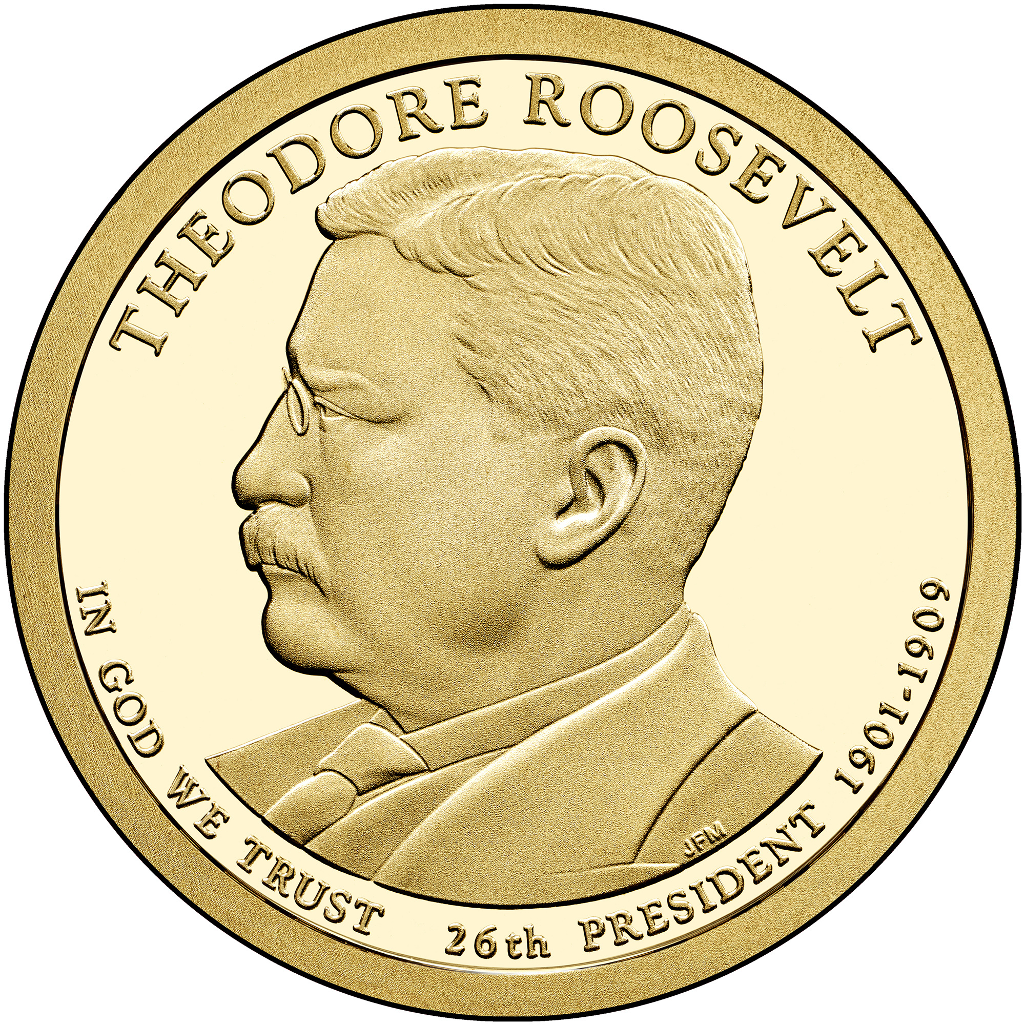Theodore Roosevelt, Presidential coin, Minted tribute, Collector's favorite, 2000x2000 HD Phone