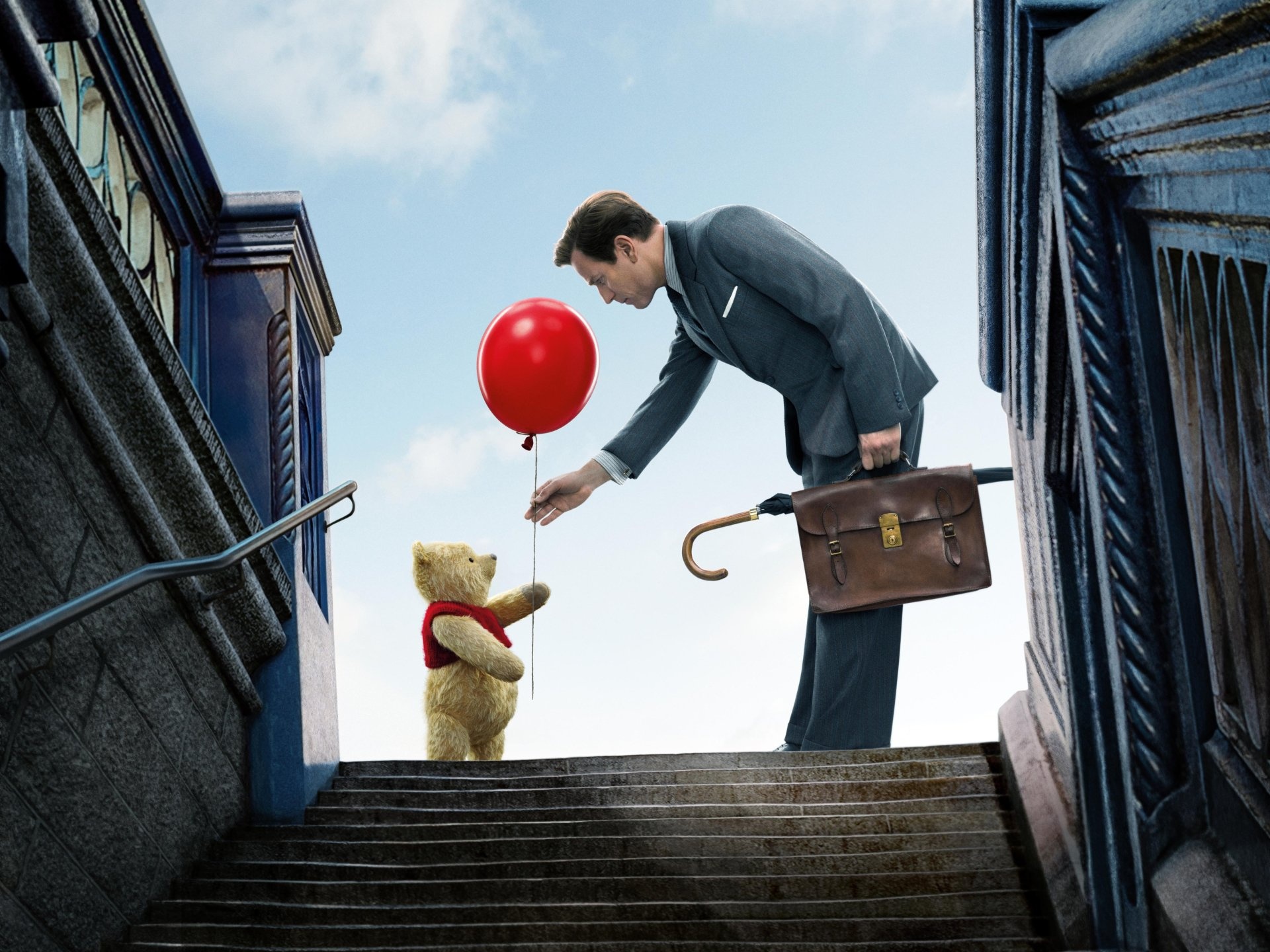 Christopher Robin (Movie): Live action adventure Disney's characters, Pooh. 1920x1440 HD Wallpaper.